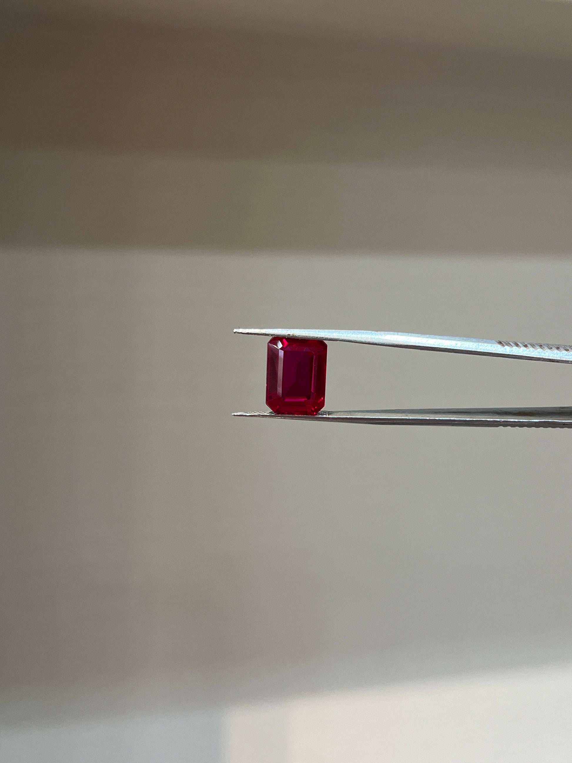 Lab Grown ruby emerald Shape 8.93ct | Exquisite Gemstones - Fiona Diamonds - Fiona Diamonds