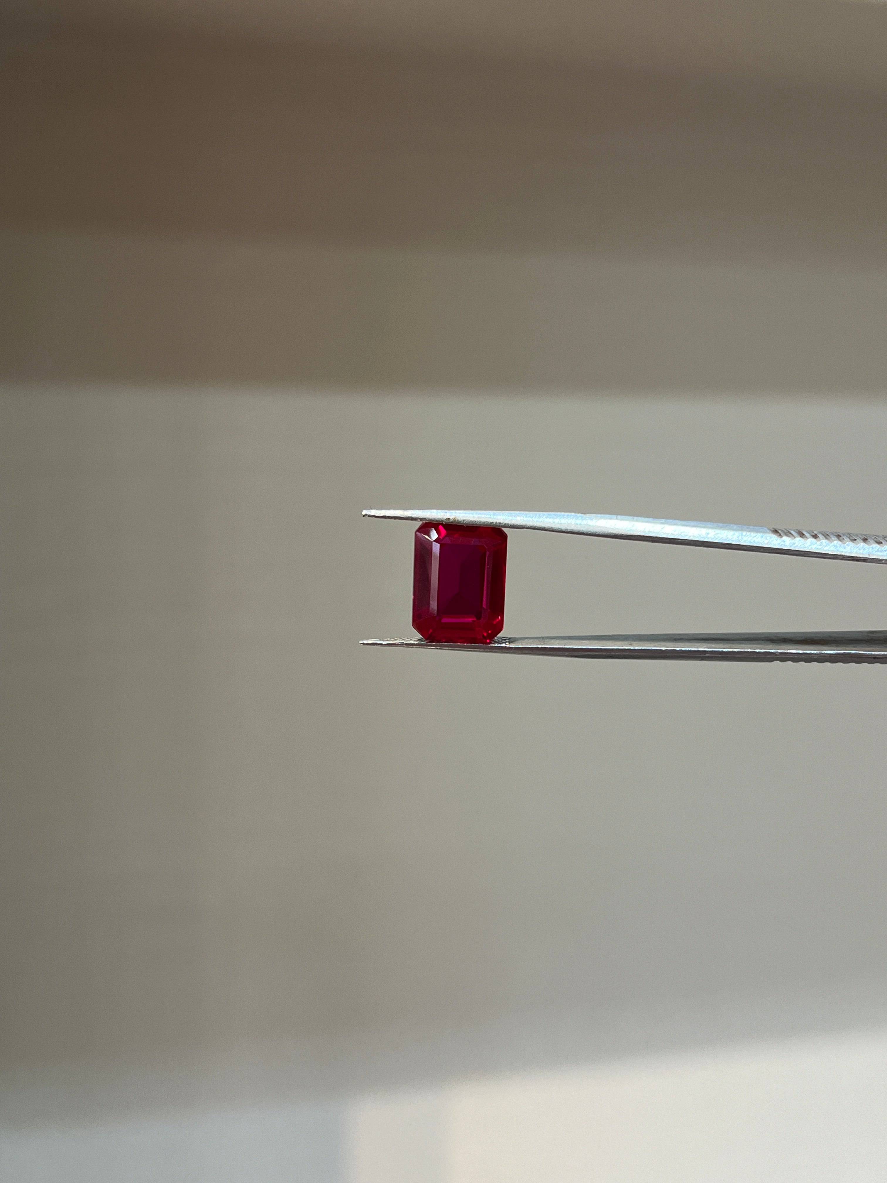 Lab Grown ruby emerald Shape 8.93ct | Exquisite Gemstones - Fiona Diamonds - Fiona Diamonds