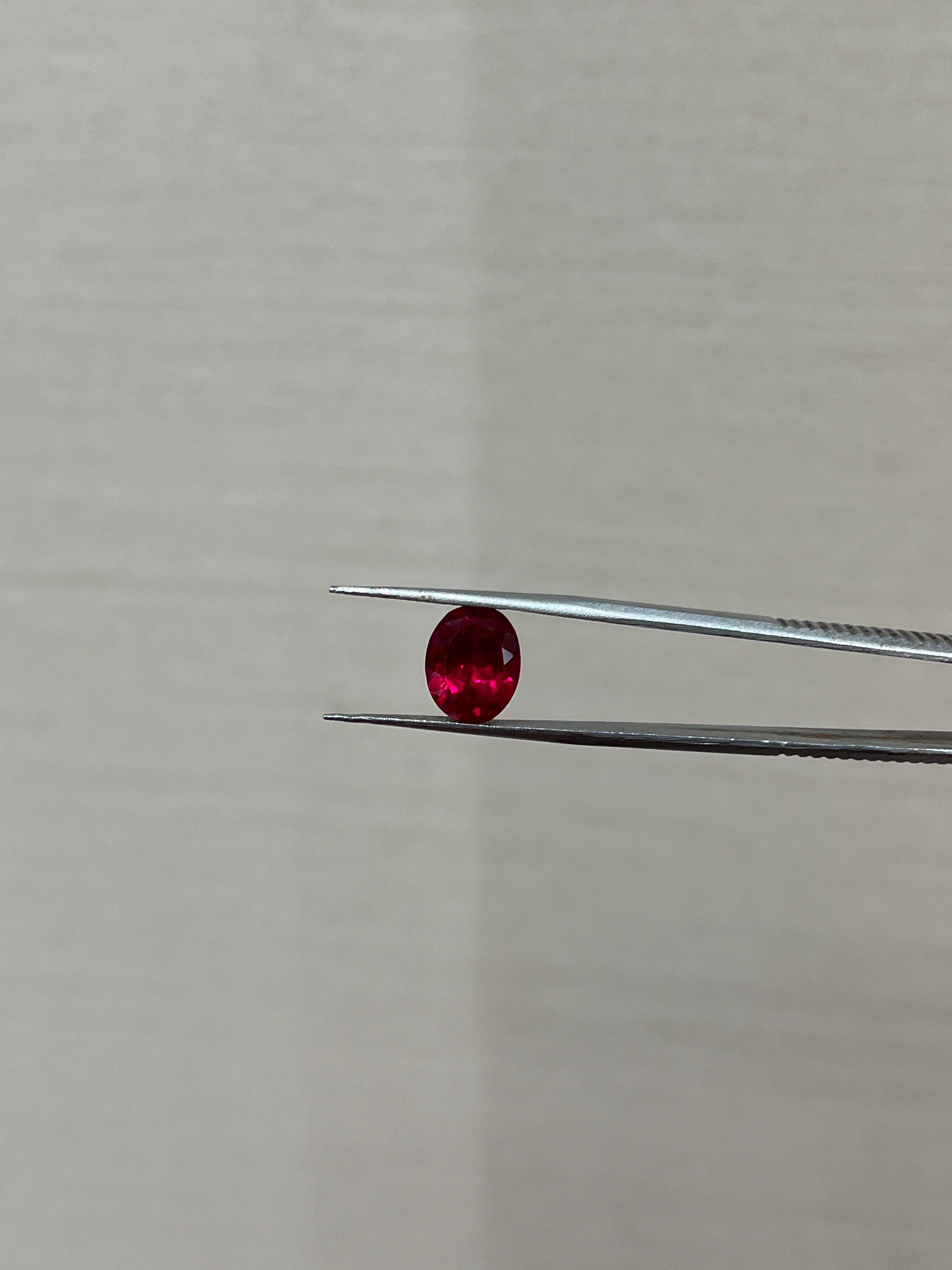 Lab Grown ruby oval Shape 4.71ct | Exquisite Gemstones - Fiona Diamonds - Fiona Diamonds