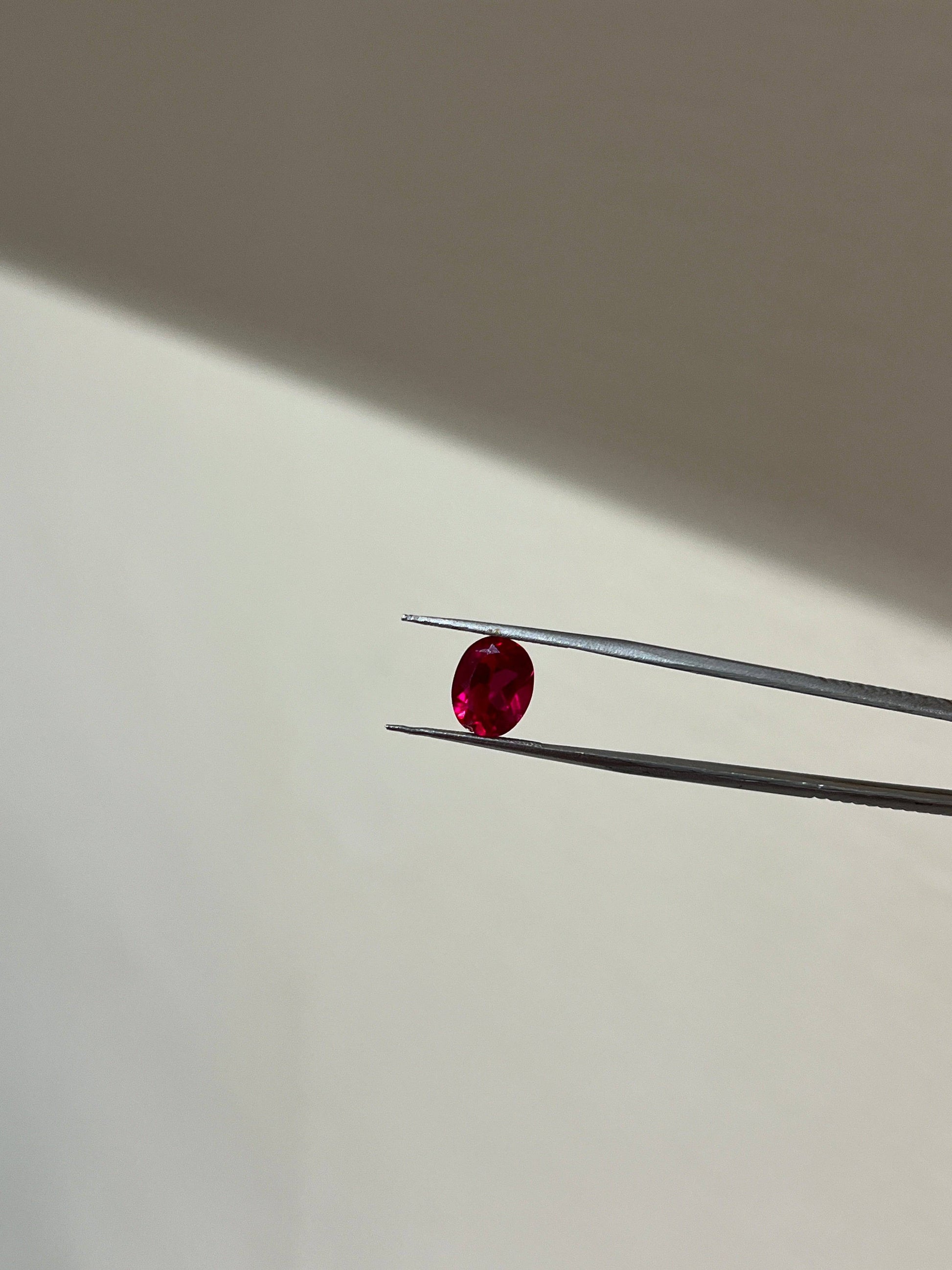 Lab Grown ruby oval Shape 3.55ct | Exquisite Gemstones - Fiona Diamonds - Fiona Diamonds