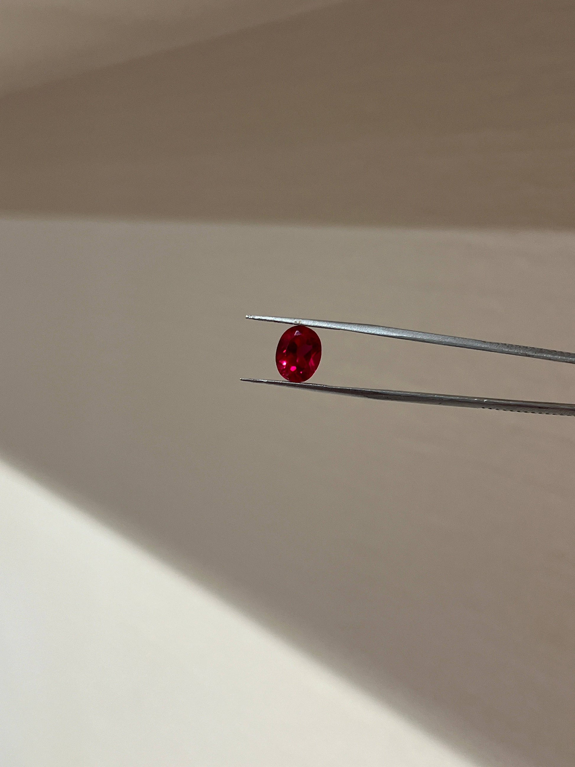 Lab Grown ruby oval Shape 3.55ct | Exquisite Gemstones - Fiona Diamonds - Fiona Diamonds