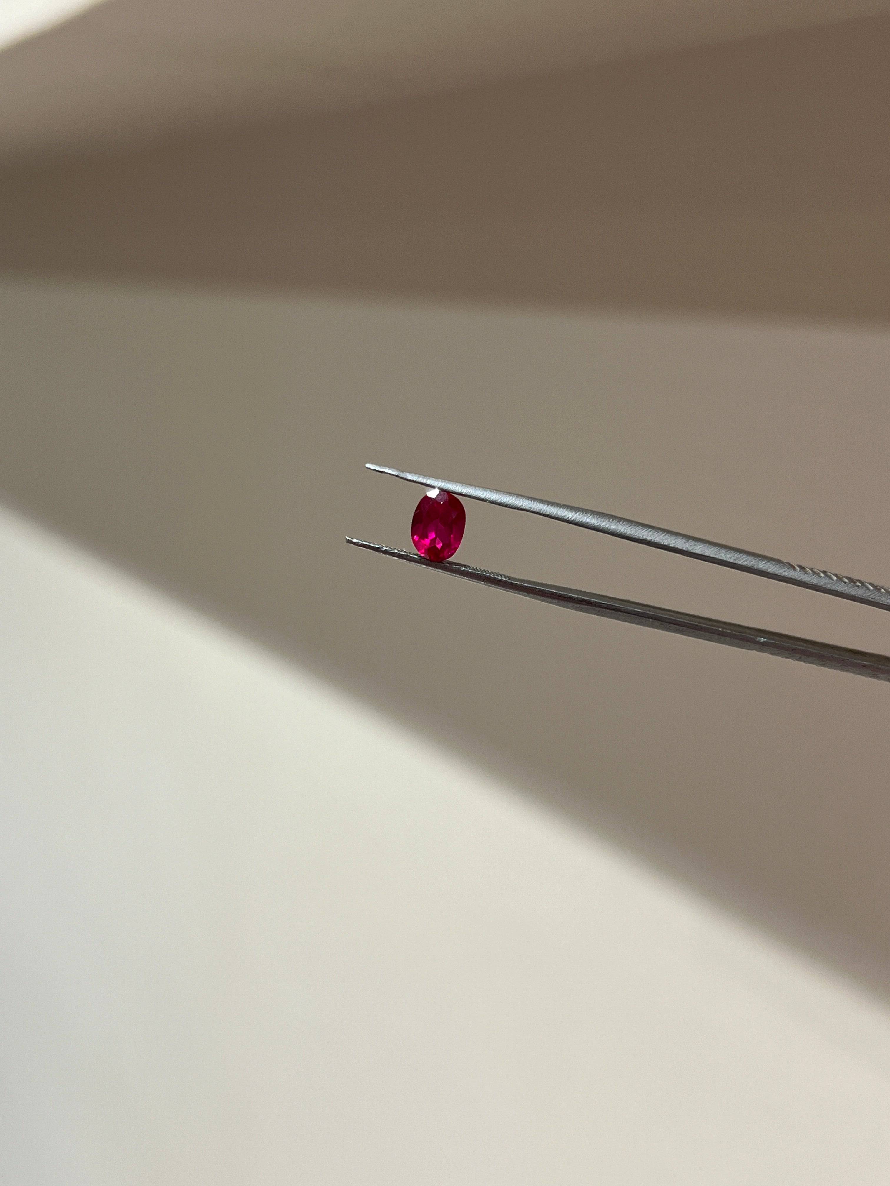 Lab Grown ruby oval Shape 1.2ct | Exquisite Gemstones - Fiona Diamonds - Fiona Diamonds
