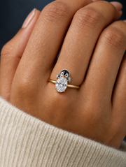 Arctic Embrace Peeping Lab Diamond Ring