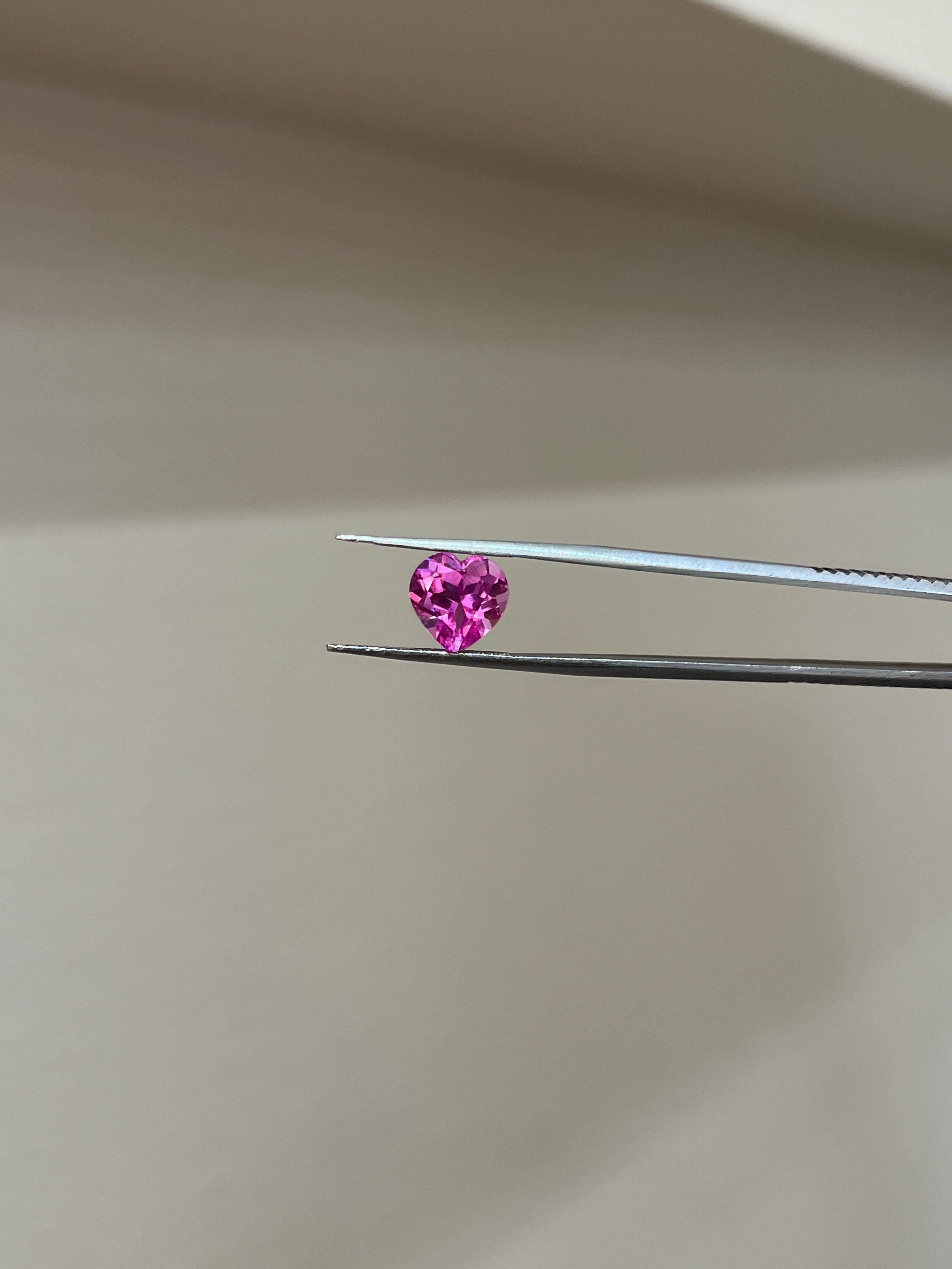 Lab Grown Pink sapphire Heart Shape 3.61ct | Exquisite Gemstones - Fiona Diamonds - Fiona Diamonds