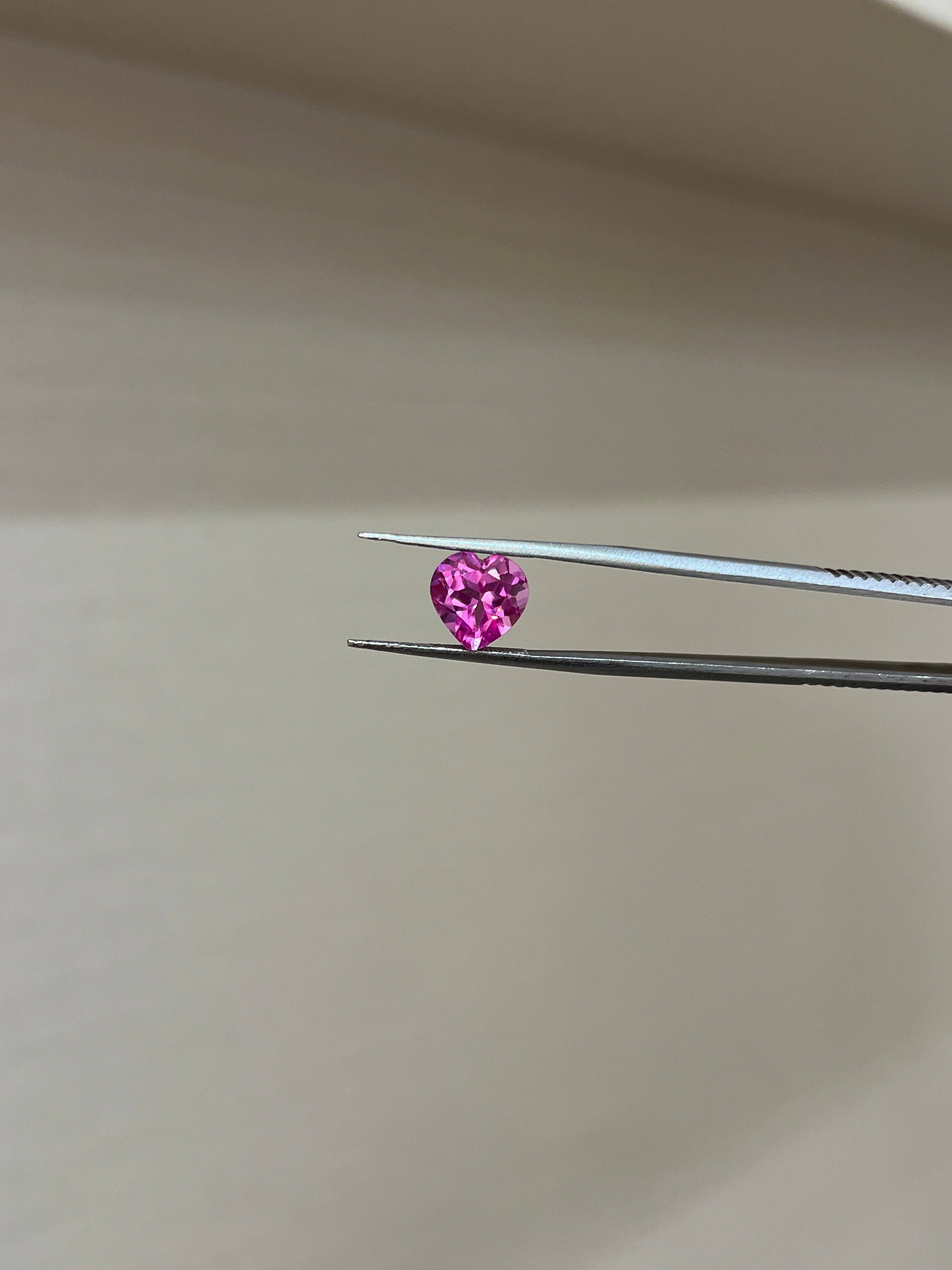 Lab Grown Pink sapphire Heart Shape 3.61ct | Exquisite Gemstones - Fiona Diamonds - Fiona Diamonds