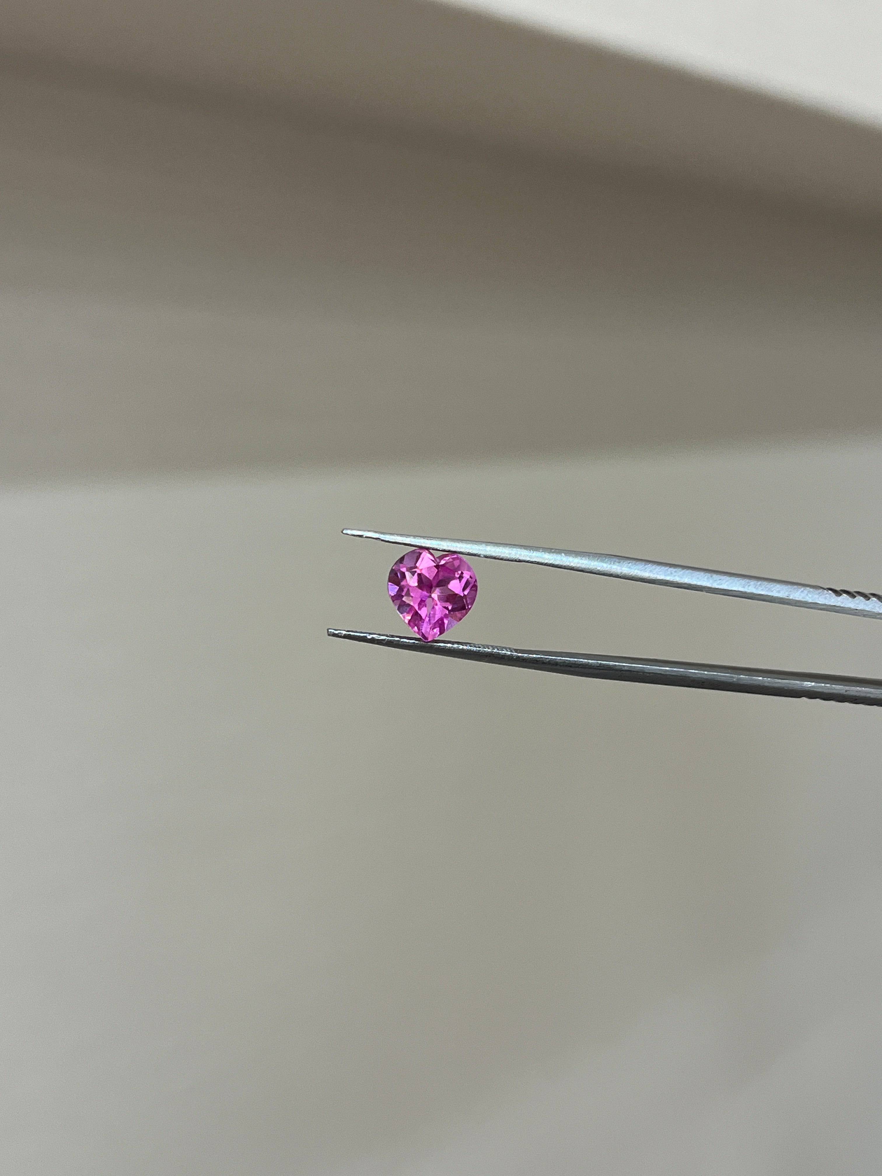 Lab Grown Pink sapphire Heart Shape 2.44ct | Exquisite Gemstones - Fiona Diamonds - Fiona Diamonds