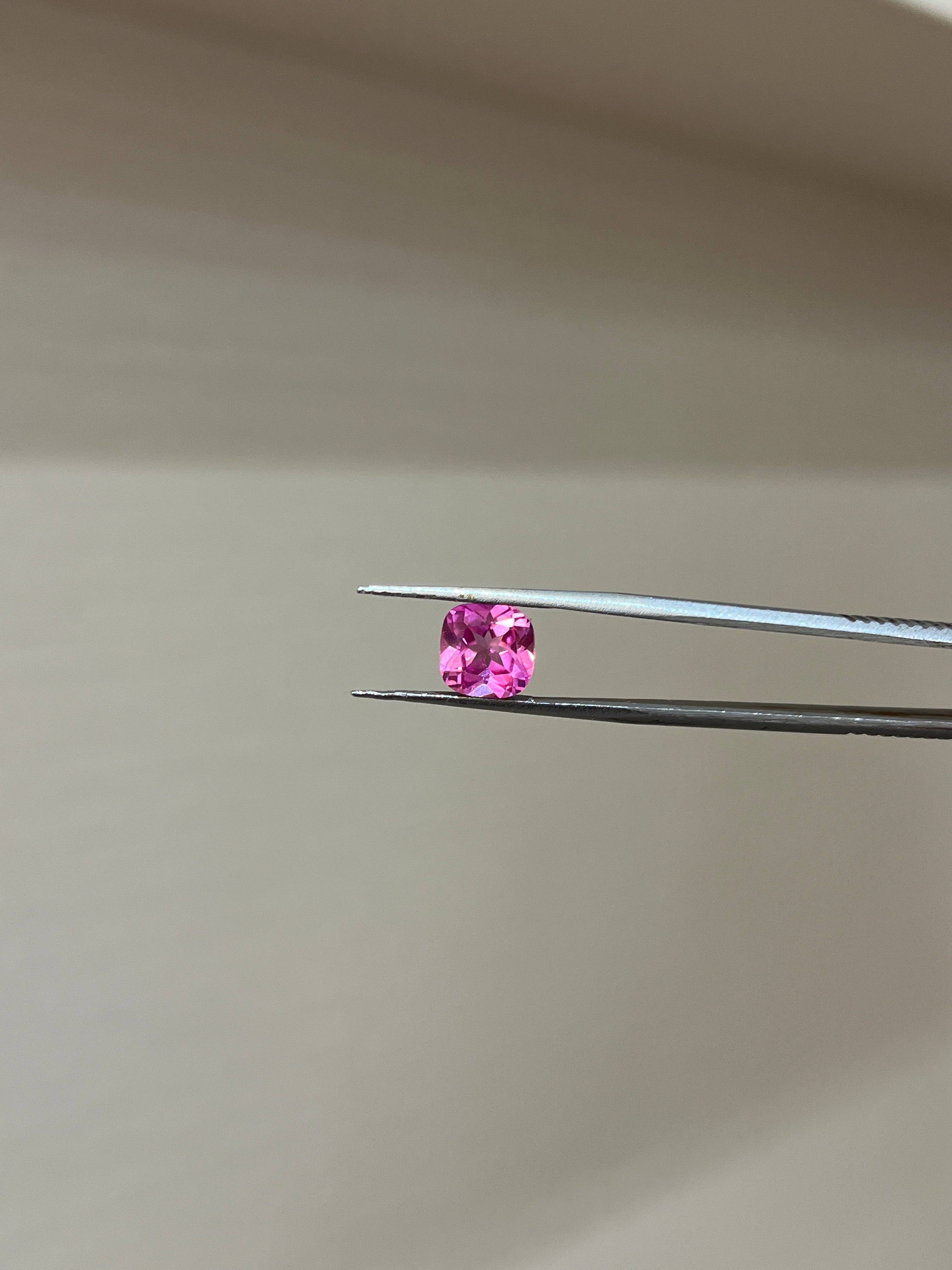 Lab Grown Pink sapphire Cusion Shape 2.84ct | Exquisite Gemstones - Fiona Diamonds - Fiona Diamonds