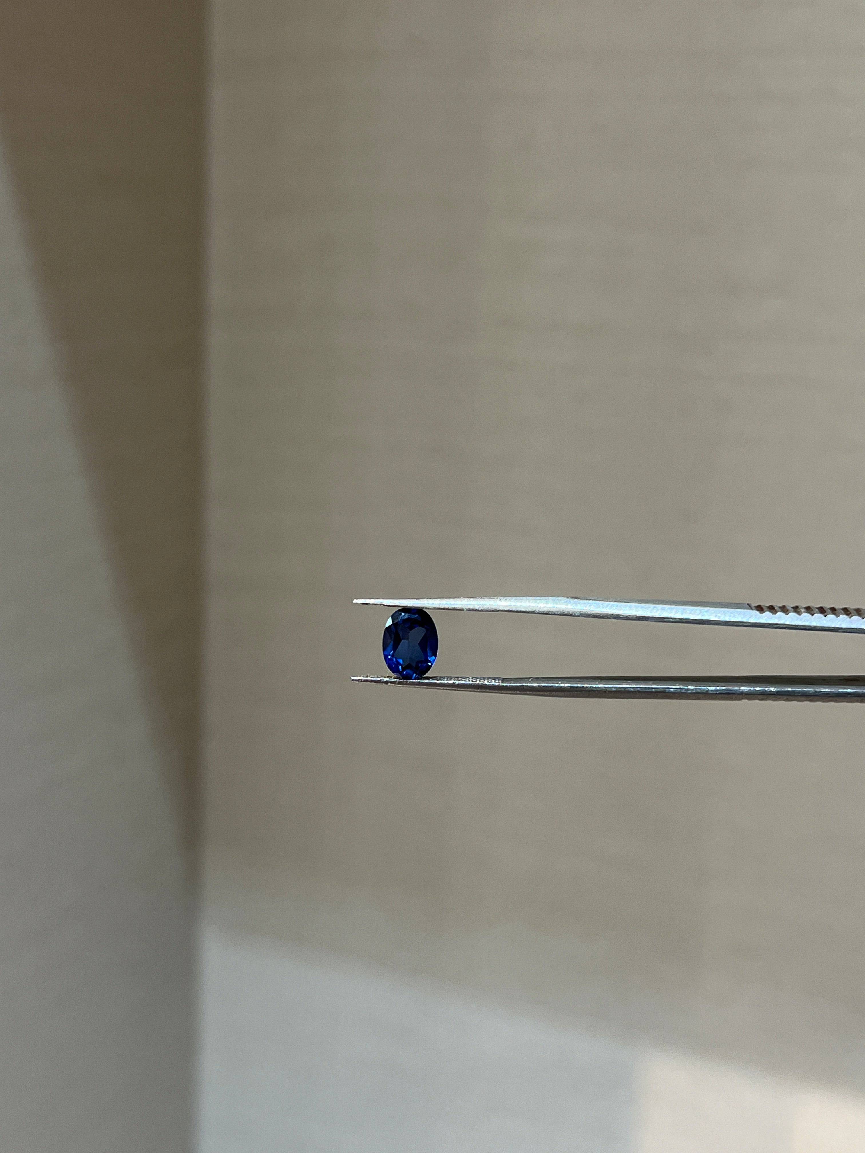 Lab Grown deep blue sapphire oval Shape 1.49ct | Exquisite Gemstones - Fiona Diamonds - Fiona Diamonds