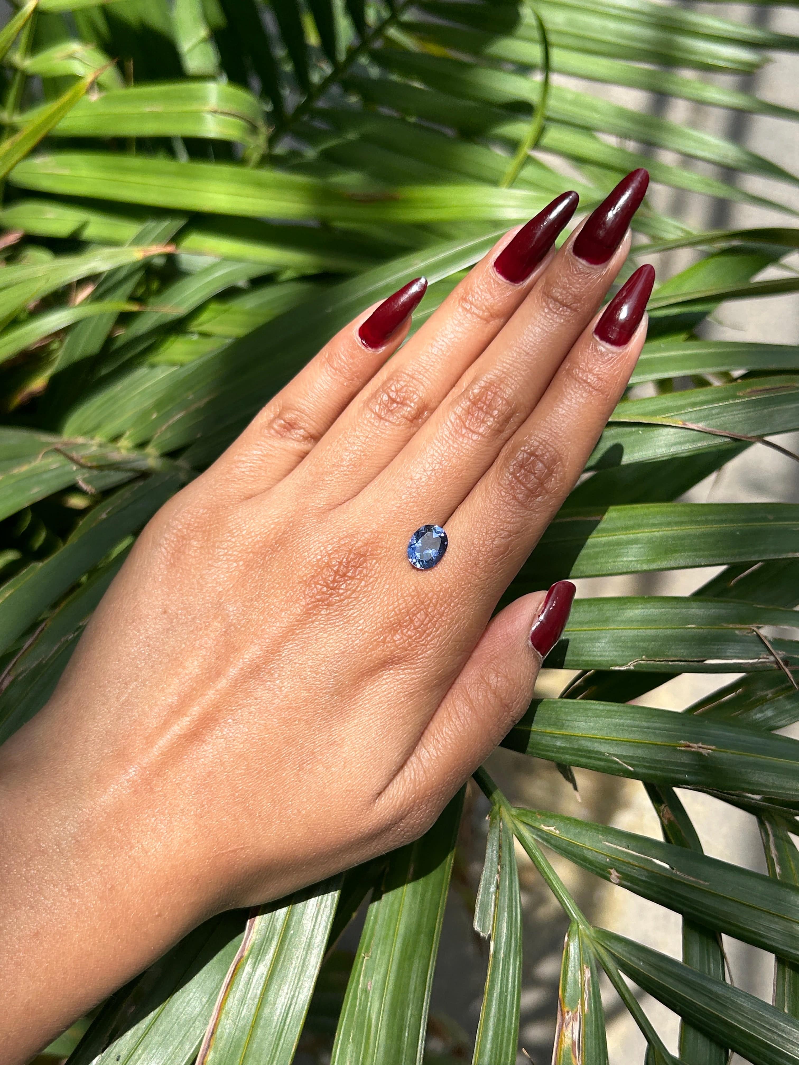 Lab Grown Light blue sapphire Oval Shape 2.12ct | Exquisite Gemstones - Fiona Diamonds - Fiona Diamonds