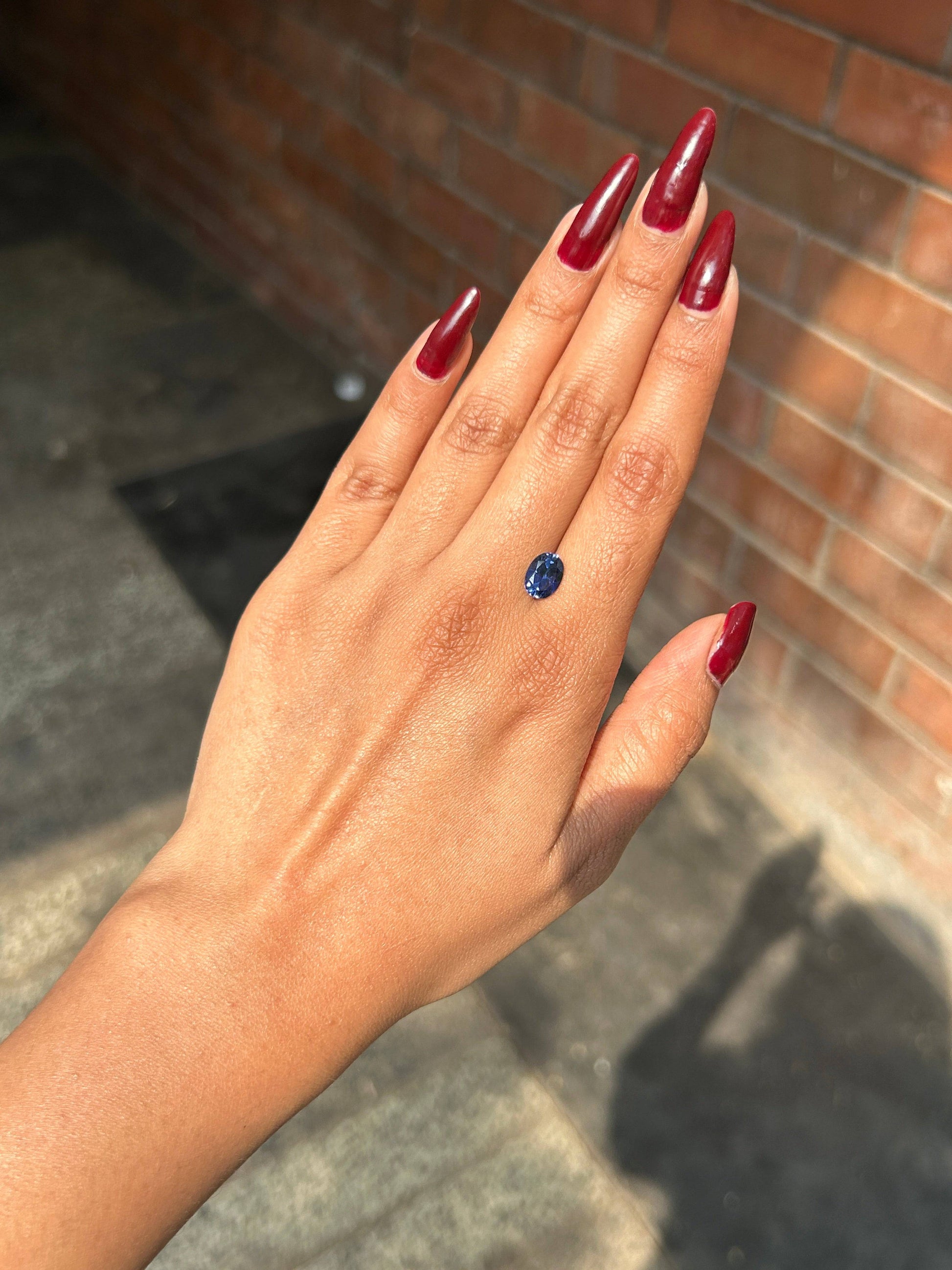 Lab Grown deep blue sapphire oval Shape 1.7ct | Exquisite Gemstones - Fiona Diamonds - Fiona Diamonds