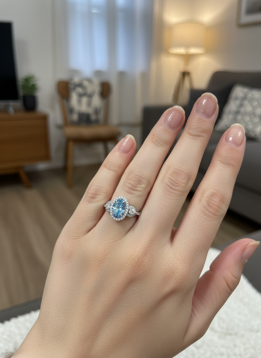Zephyra Lab Grown Diamond Ring – Radiant & Unique - Fiona Diamonds - Fiona Diamonds