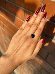 Lab Grown deep blue sapphire cushion Shape 4.53ct | Exquisite Gemstones - Fiona Diamonds - Fiona Diamonds