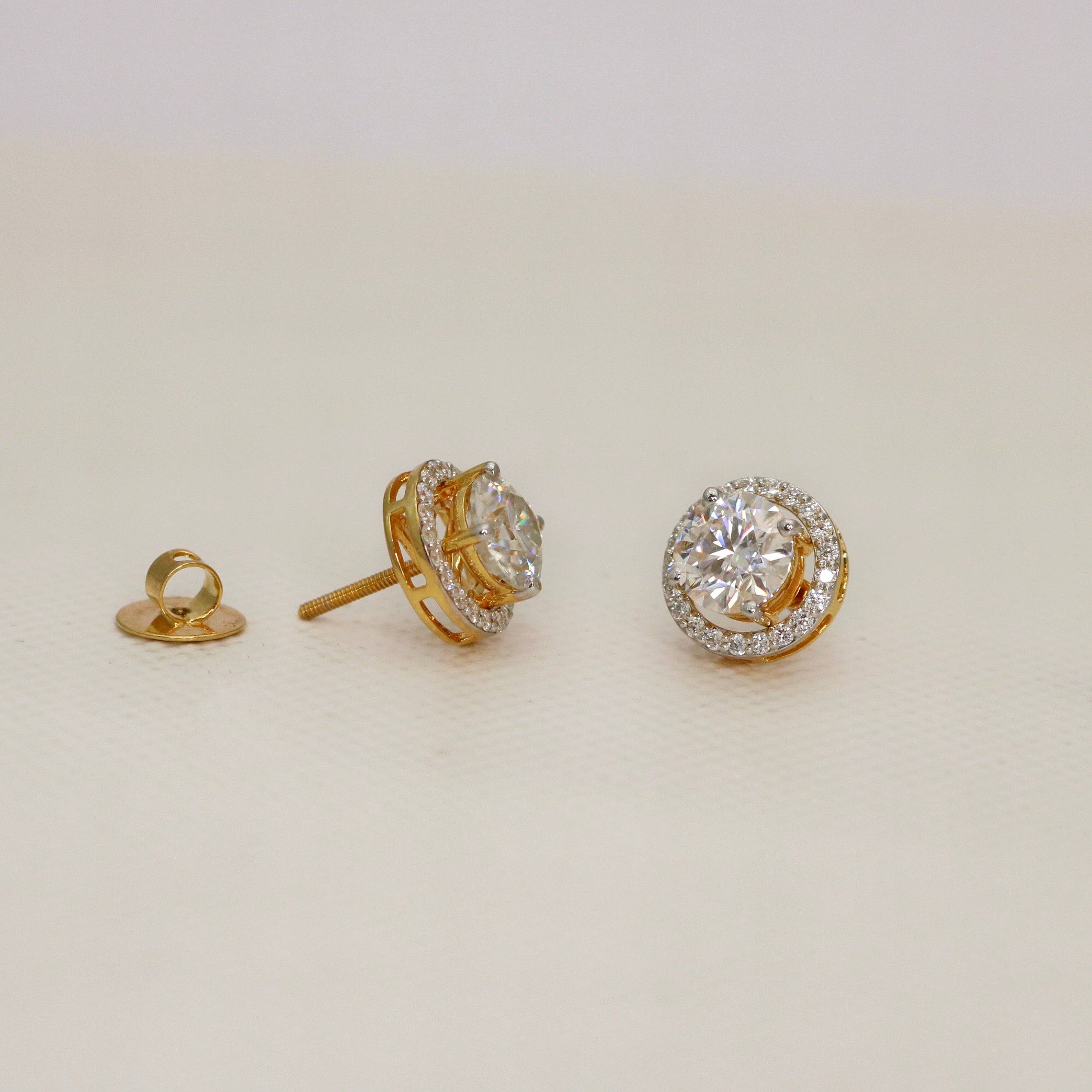 Nube Lab Grown Diamond Earrings - Radiant & Chic - Fiona Diamonds - Fiona Diamonds