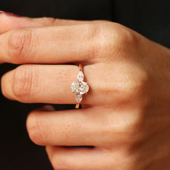Evero 3 stone Lab Diamond Ring - Fiona Diamonds - Fiona Diamonds