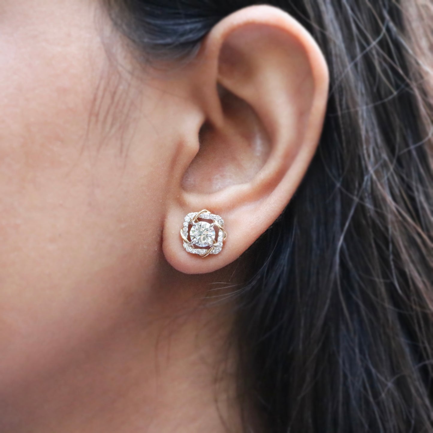 Helixor 0.68 Pointer Lab Diamond Earring - Fiona Diamonds - Fiona Diamonds