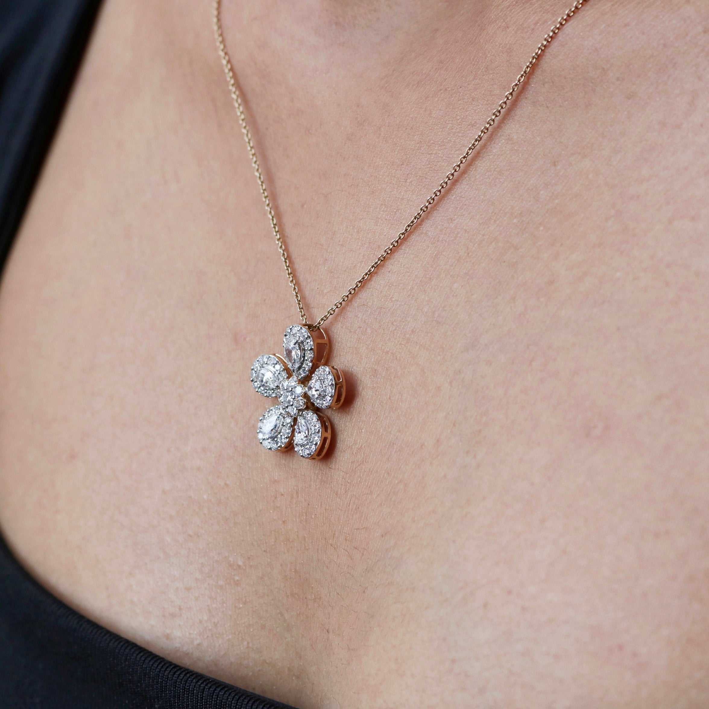 Diamond 'Clover' Pendant-Necklace, France | August Fine Jewels | 2021 |  Sotheby's