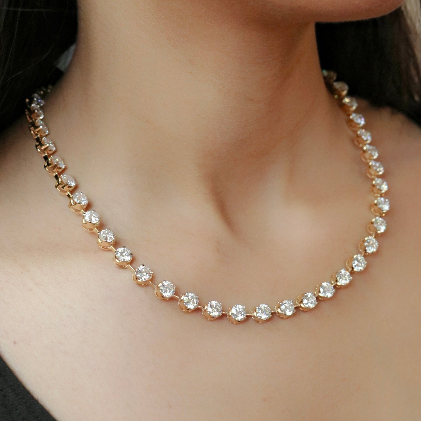 Load image into Gallery viewer, Xylo 0.50 Pointer Round Lab Diamond Necklace
