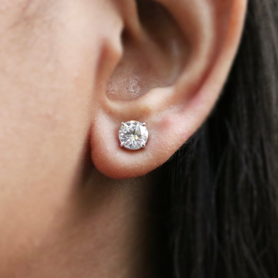 Vortexus 1ct Round Lab Diamond Earring - Fiona Diamonds - Fiona Diamonds