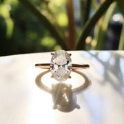 Spirit 5ct Elongated Oval Lab Diamond Ring - Fiona Diamonds - Fiona Diamonds