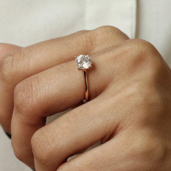 Ethertide 1ct Round Lab Diamond Ring - Fiona Diamonds - Fiona Diamonds
