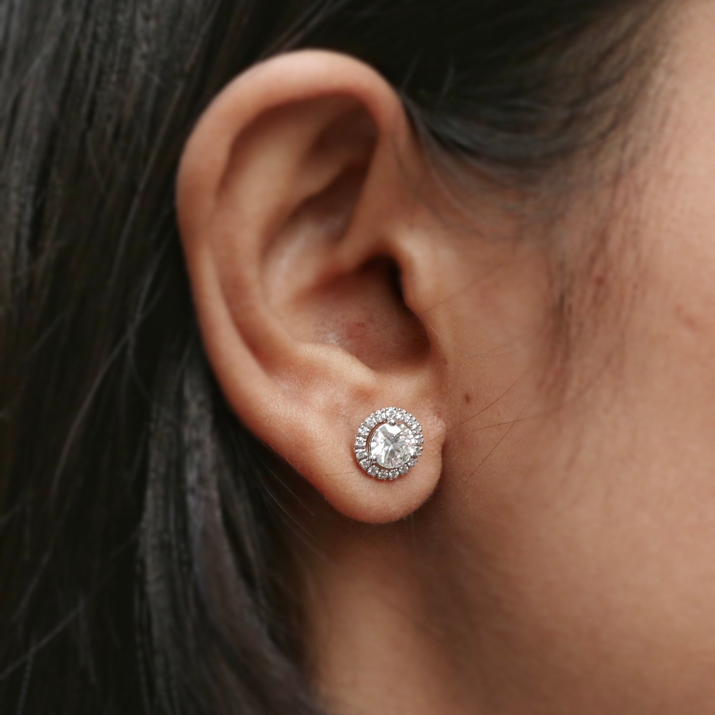 Novavox 0.63ct Round Lab Diamond Earring - Fiona Diamonds - Fiona Diamonds