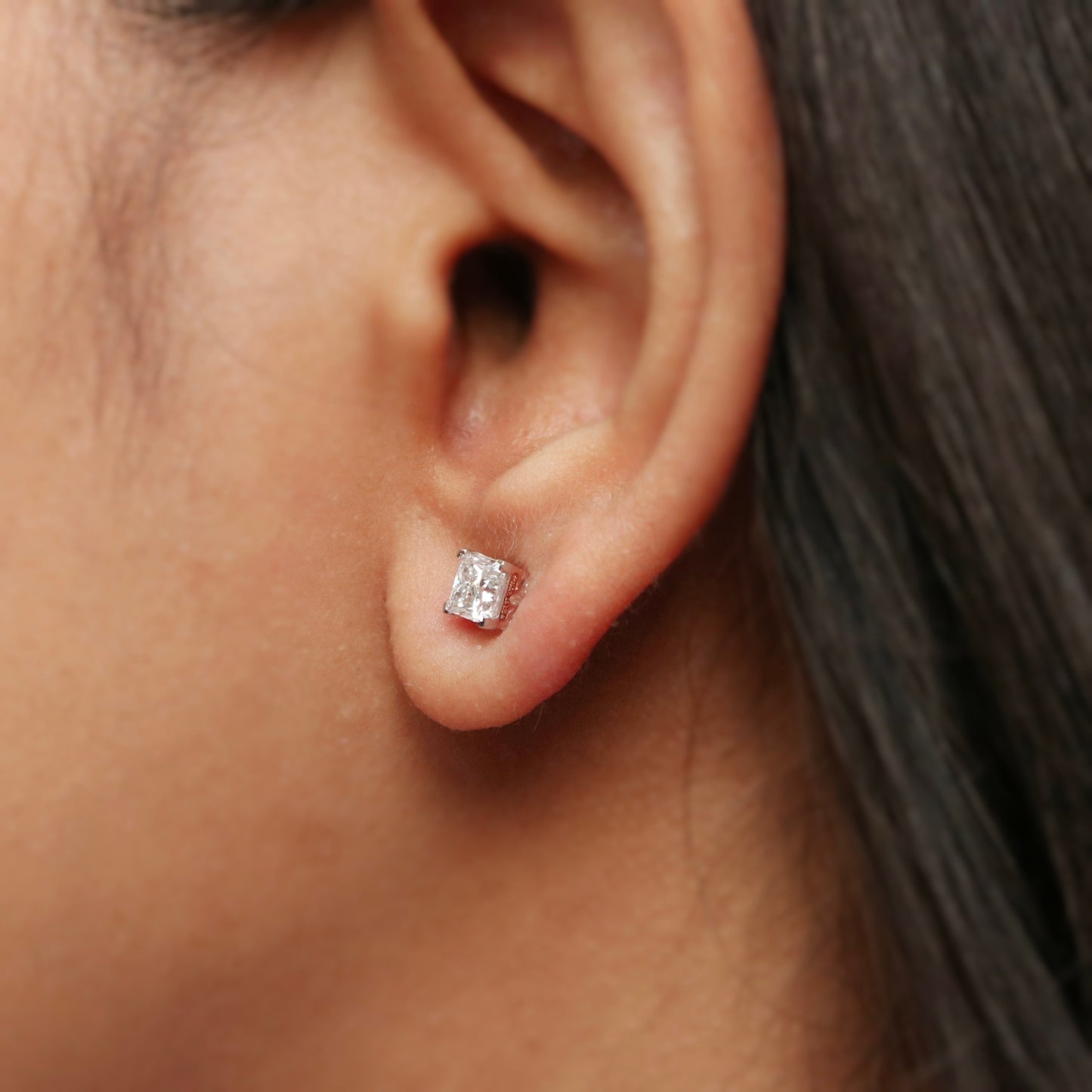 Nebuluria 50 Pointer Princess Lab Diamond Earring - Fiona Diamonds - Fiona Diamonds