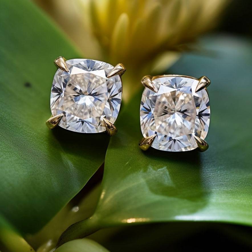 3ct Cushion Lab Diamond Earring - Fiona Diamonds - Fiona Diamonds