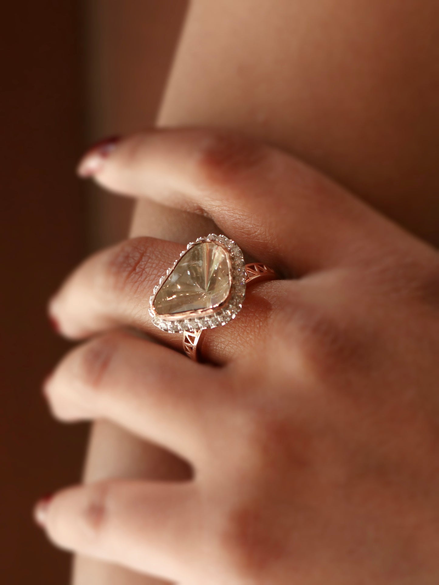Rajveer Polki Lab Diamond Ring - Fiona Diamonds - Fiona Diamonds