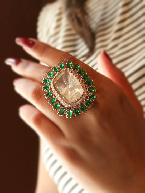 Surya Polki Lab Diamond Ring - Fiona Diamonds - Fiona Diamonds