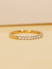 Ansan Round Lab Diamond Eternity Ring in 18K Yellow Gold by Fiona Diamonds