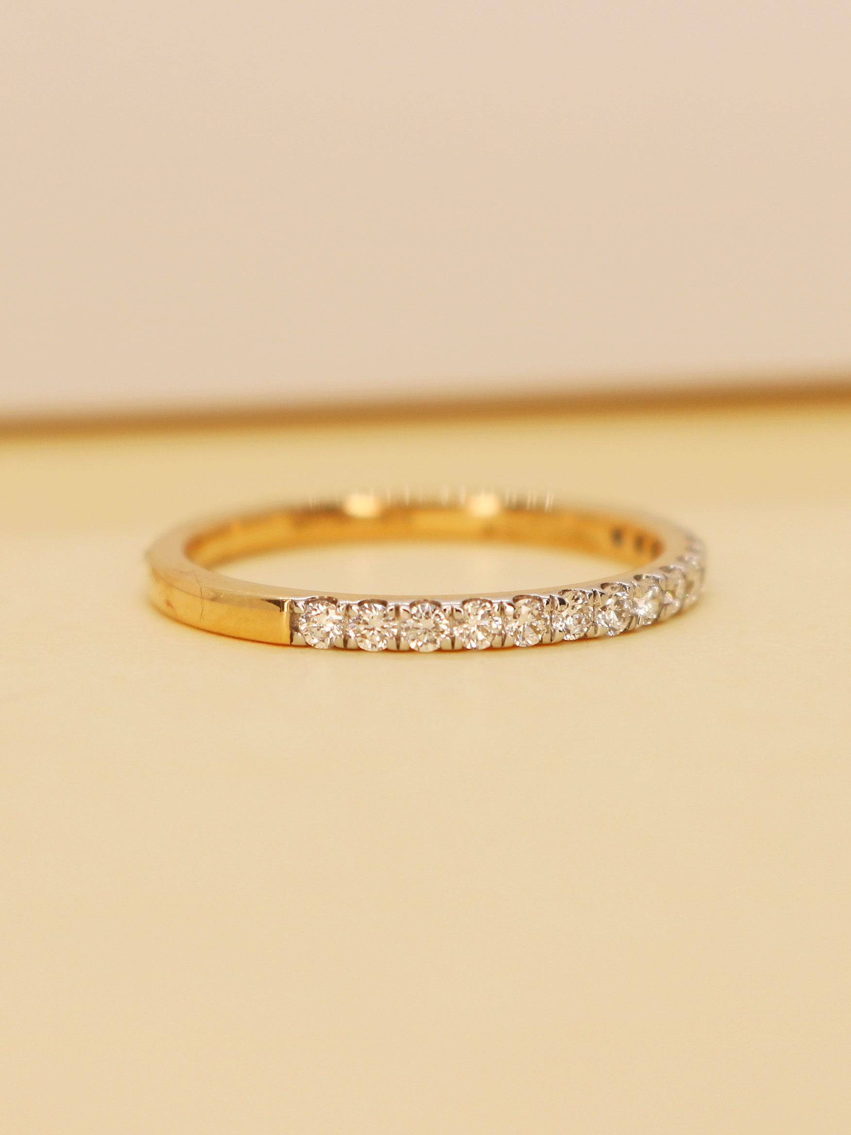 Ansan Round Lab Diamond Eternity Ring in 18K Yellow Gold by Fiona Diamonds