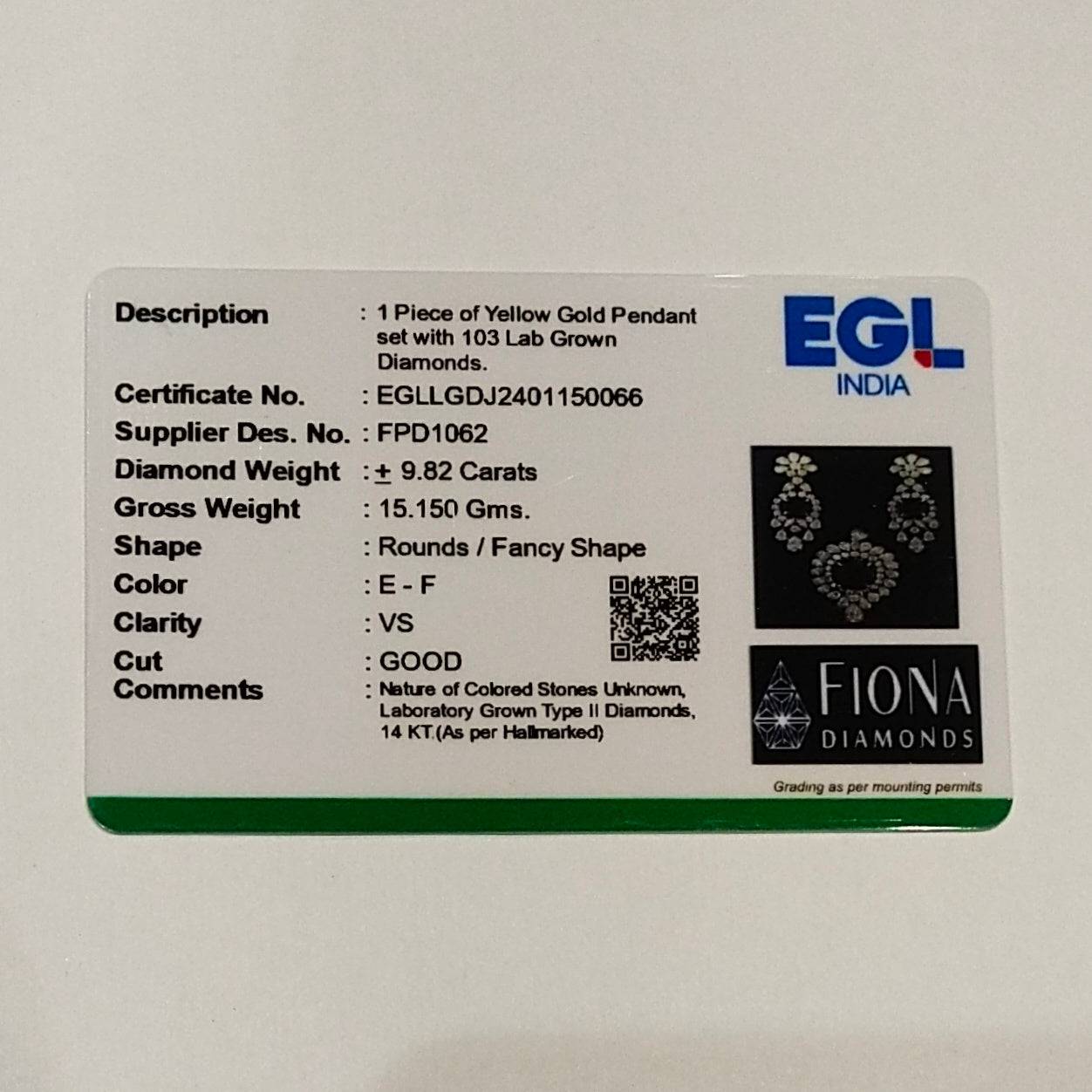 Veronica Lab Grown Diamond Pendant Earring Set - Elegant & Sophisticated - Fiona Diamonds - Fiona Diamonds