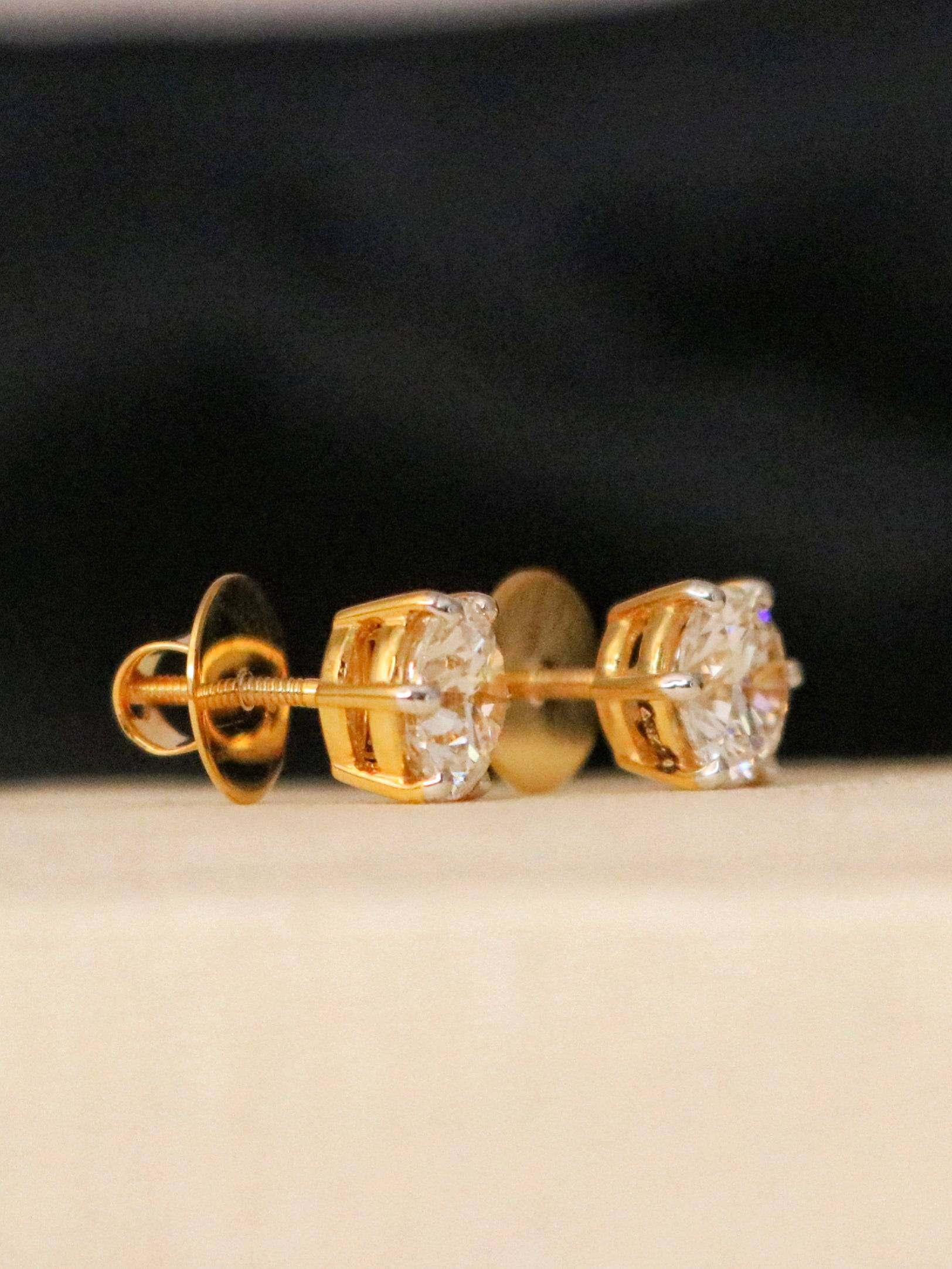 Tio 1.6ct Lab Grown Diamond Earrings - Radiant & Stylish - Fiona Diamonds - Fiona Diamonds