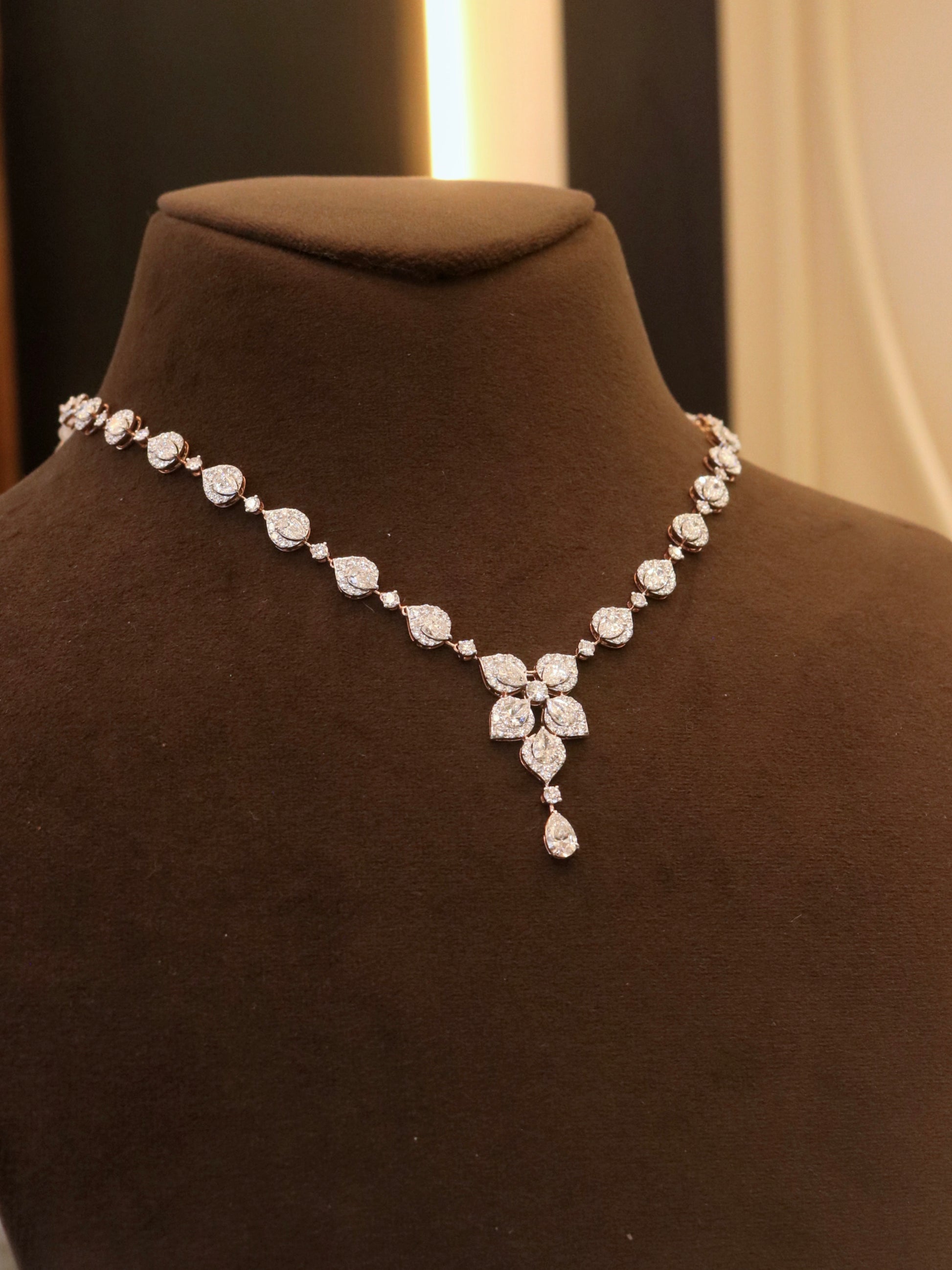 Zoravelle Lab Diamond Necklace - Graceful Luxury - Fiona Diamonds - Fiona Diamonds