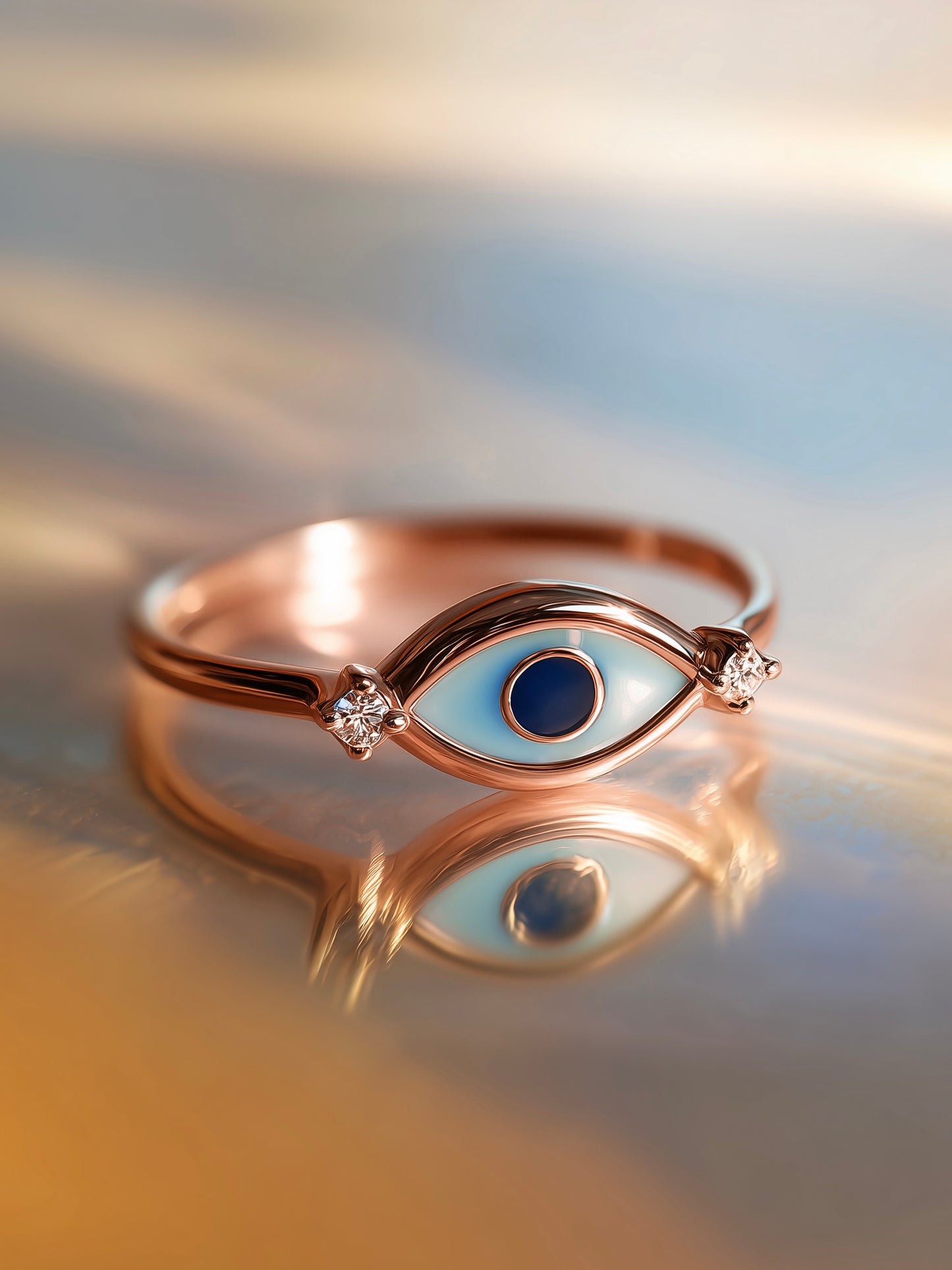 Mystic Gaze Lab Diamond Evil Eye Ring - Fiona Diamonds - Fiona Diamonds