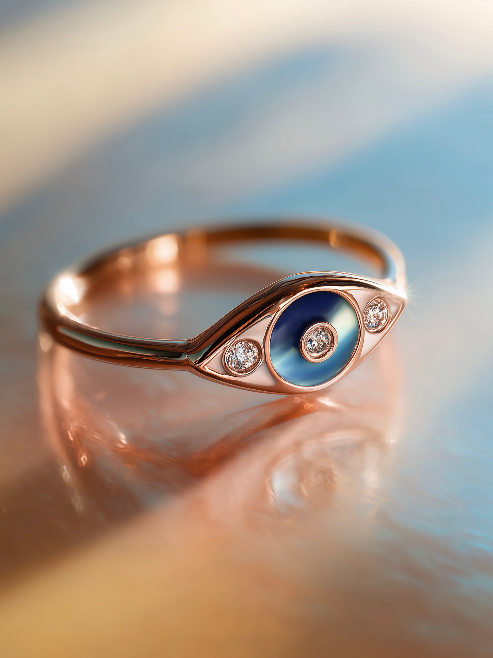 Celestial Guard Lab Diamond Evil Eye Ring - Fiona Diamonds - Fiona Diamonds