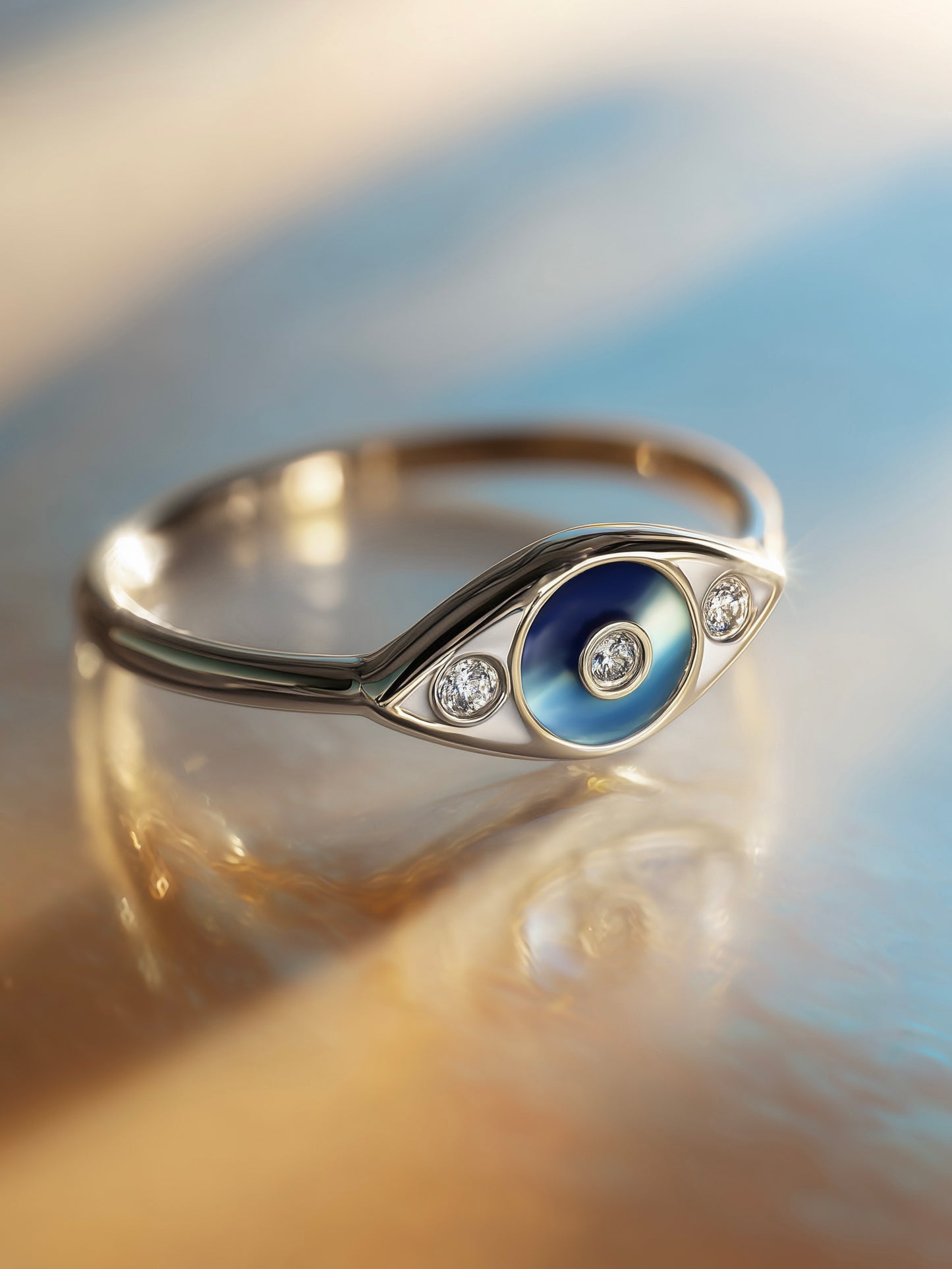 Celestial Guard Lab Diamond Evil Eye Ring - Fiona Diamonds - Fiona Diamonds