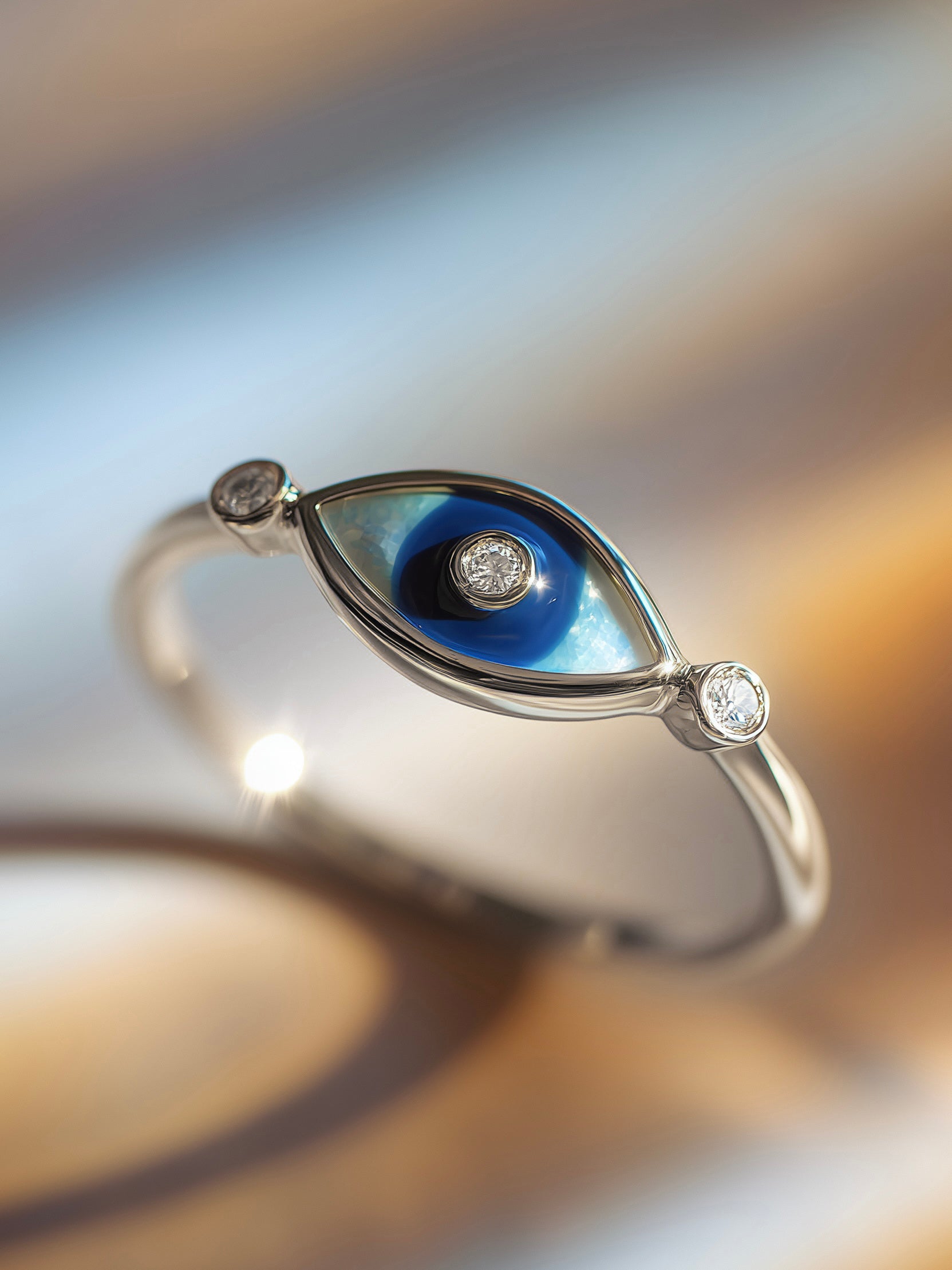 Divine Vision Lab Diamond Evil Eye Ring - Fiona Diamonds - Fiona Diamonds