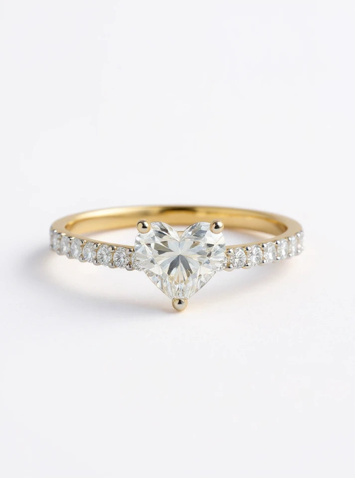 Talyra Heart 1.1ct Lab Diamond Ring – Refined Glamour - Fiona Diamonds - Fiona Diamonds