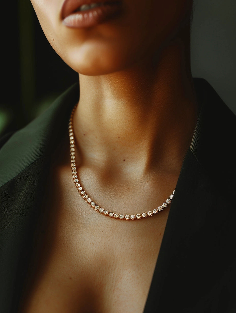 20 Pointer Lab Diamond Single Line Classic Necklace - Fiona Diamonds - Fiona Diamonds