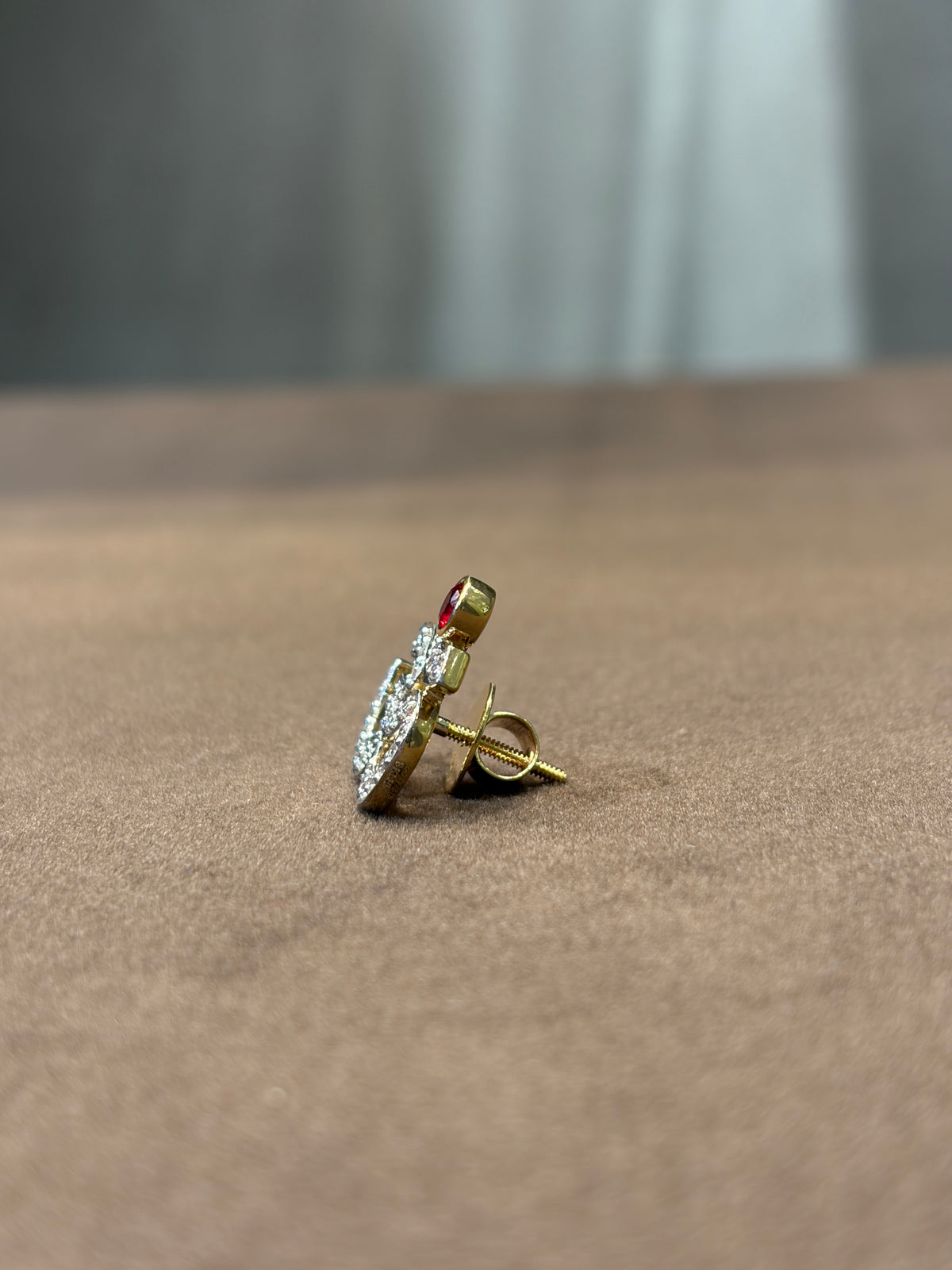 Divya Om Lab Diamond Stud Earring