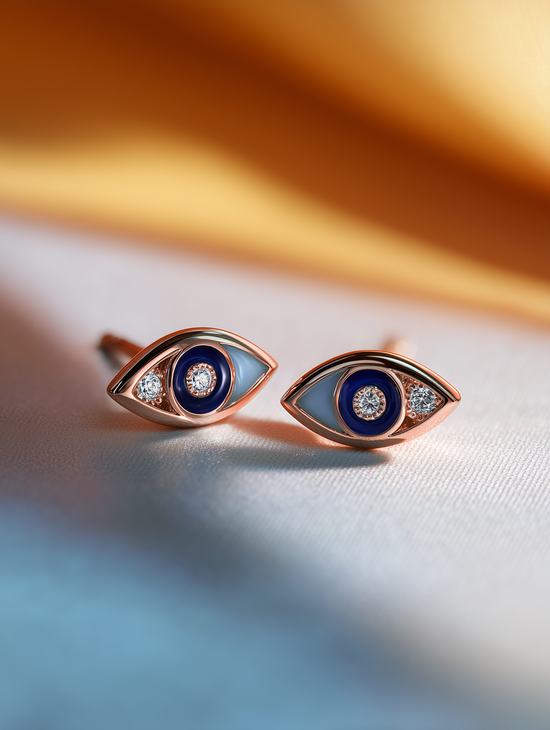 Lunar Gaze Lab Diamond Evil Eye Earring - Fiona Diamonds - Fiona Diamonds