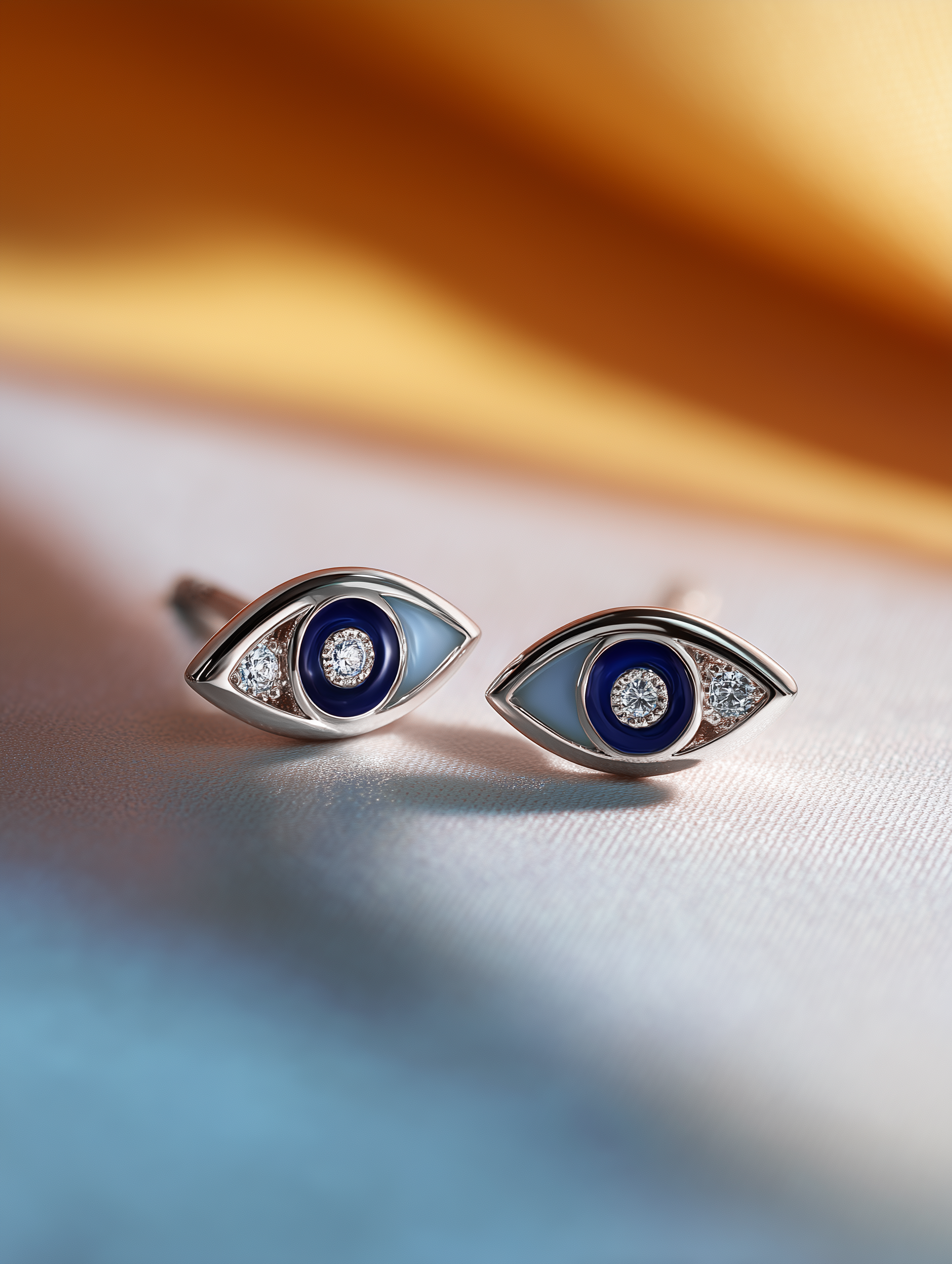 Lunar Gaze Lab Diamond Evil Eye Earring - Fiona Diamonds - Fiona Diamonds