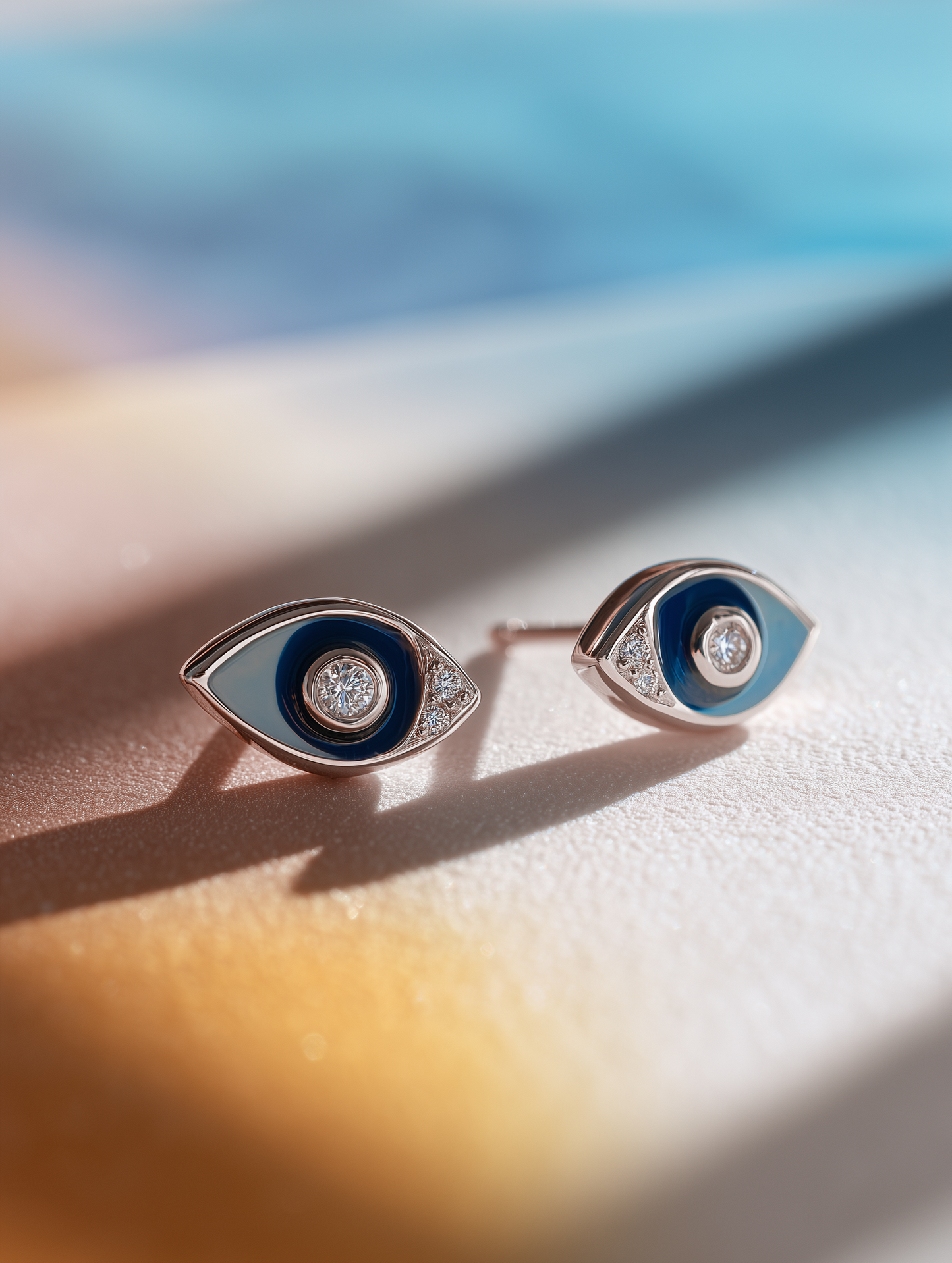 Velvet Vision Lab Diamond Evil Eye Earring - Fiona Diamonds - Fiona Diamonds