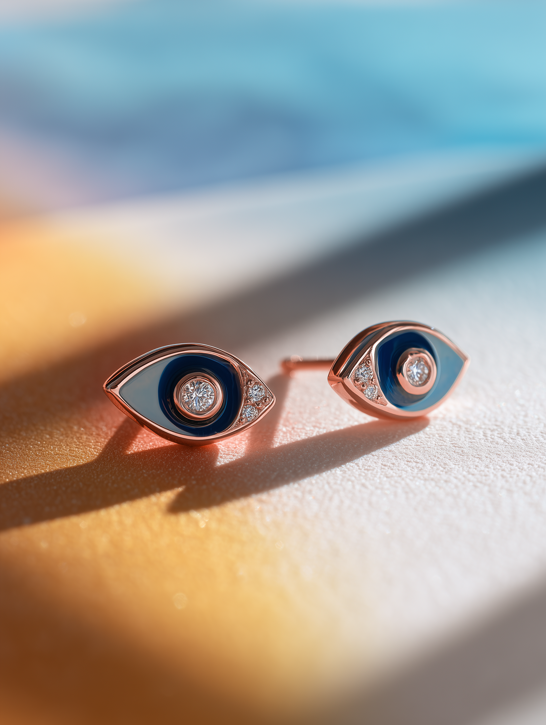 Velvet Vision Lab Diamond Evil Eye Earring - Fiona Diamonds - Fiona Diamonds