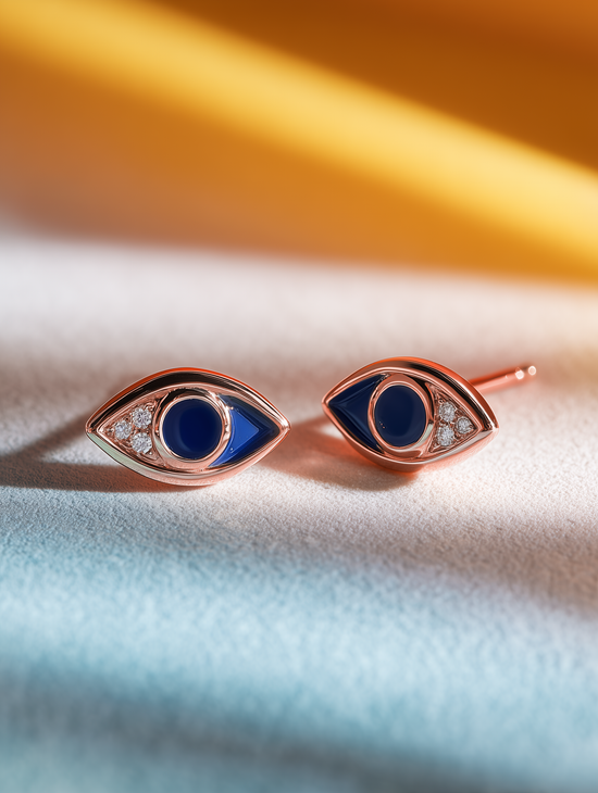 Hidden Aura Lab Diamond Evil Eye Earring - Fiona Diamonds - Fiona Diamonds