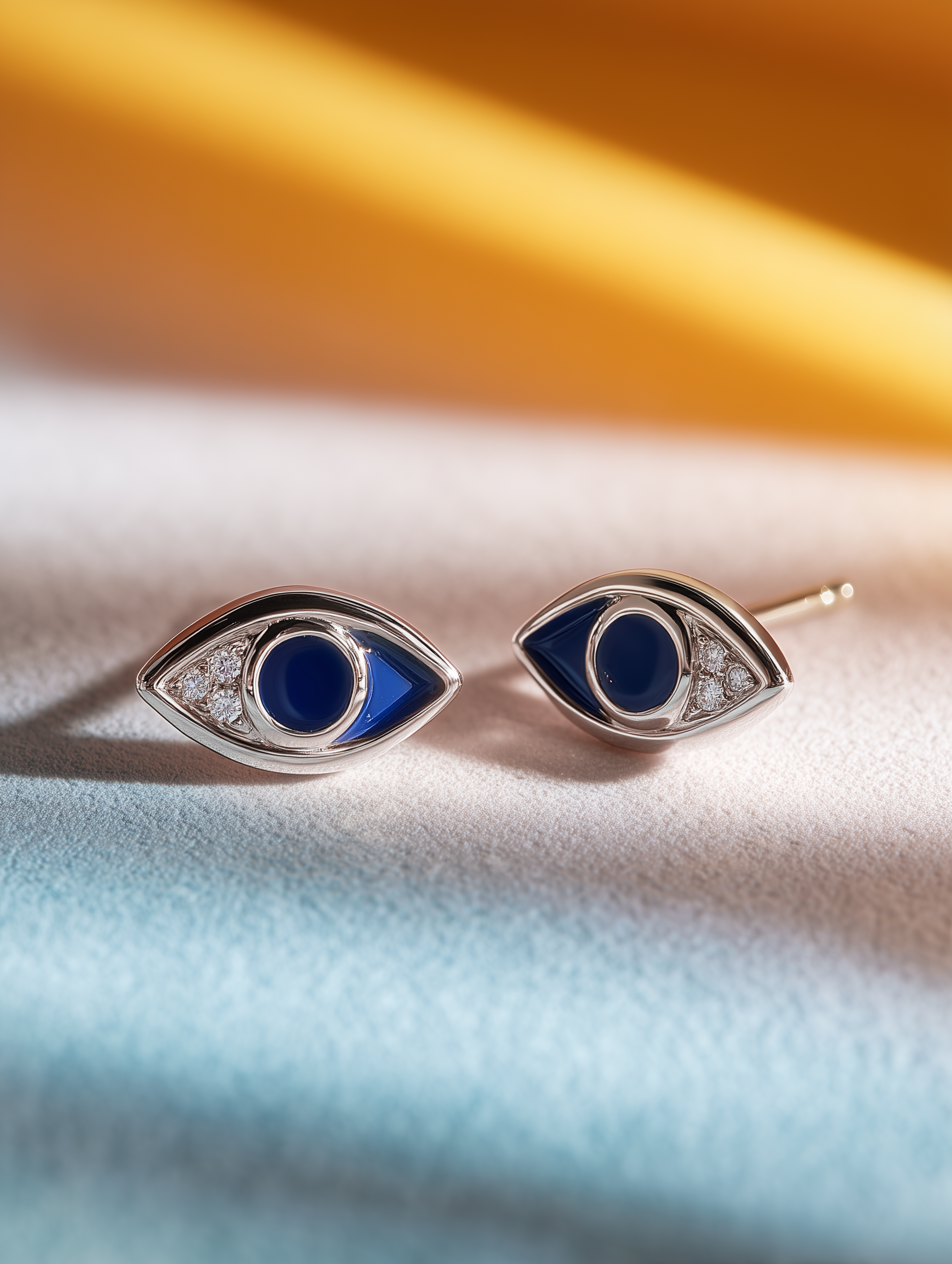 Hidden Aura Lab Diamond Evil Eye Earring - Fiona Diamonds - Fiona Diamonds
