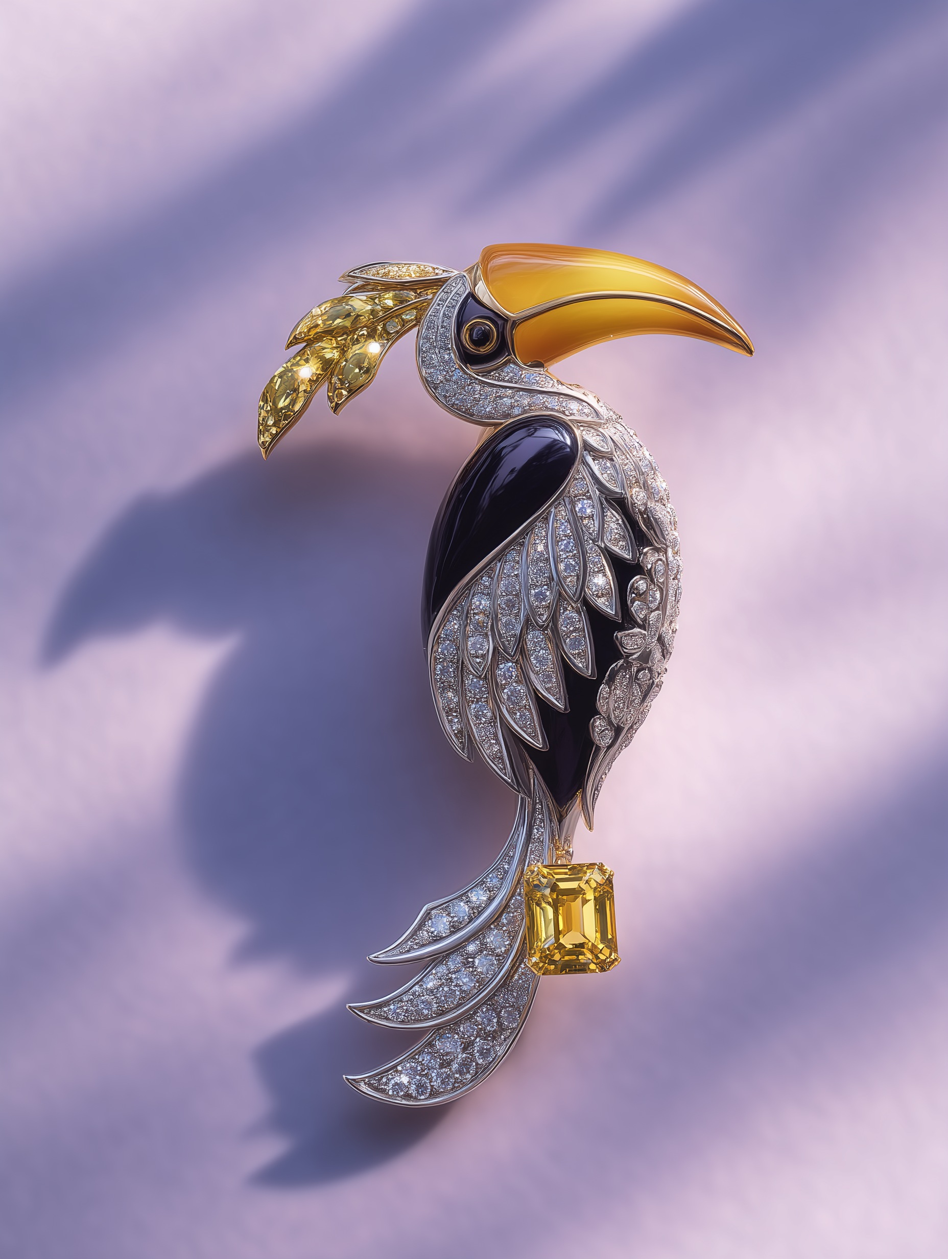 Toucan Royale Lab Diamond Brooch - Fiona Diamonds - Fiona Diamonds