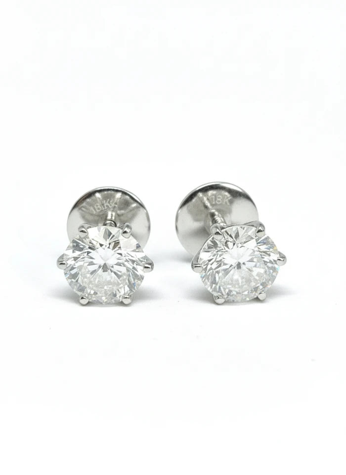 Santi 3ct Lab Grown Diamond Earrings - Radiant Grandeur - Fiona Diamonds - Fiona Diamonds