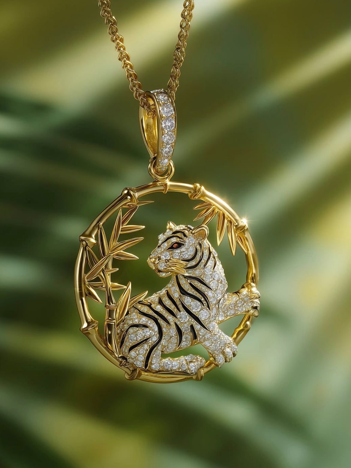 Tiger Lab Diamond Pendant + Brooch - Fiona Diamonds - Fiona Diamonds